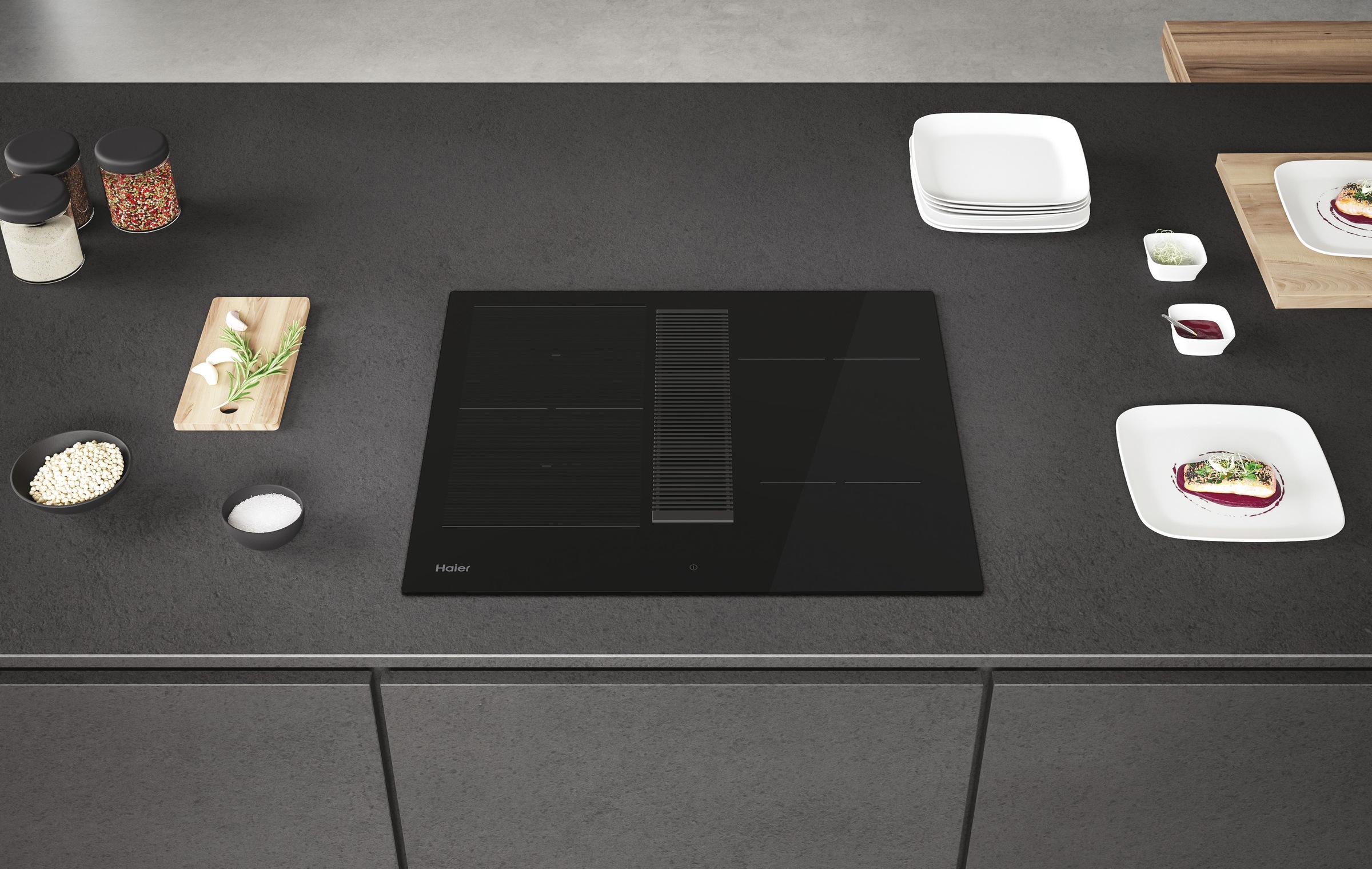 Haier Kochfeld mit Dunstabzug »HAIH6IESCF«, inklusive Flex-Zone