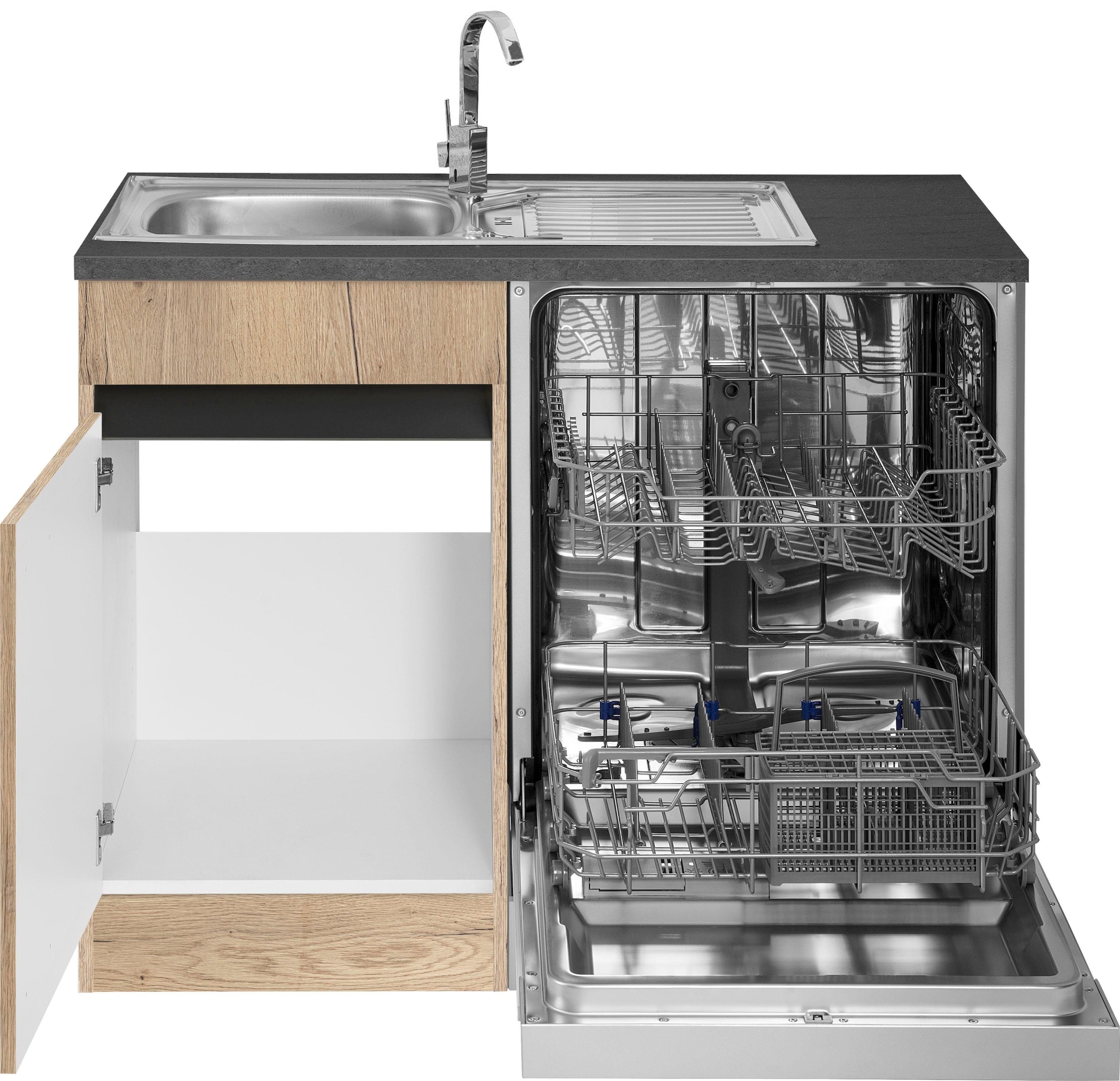 OPTIFIT Winkelküche »Roth«, Stellmaße 210x175 cm,wahlweise mit E-Geräten, Push-to-Open-Funktion