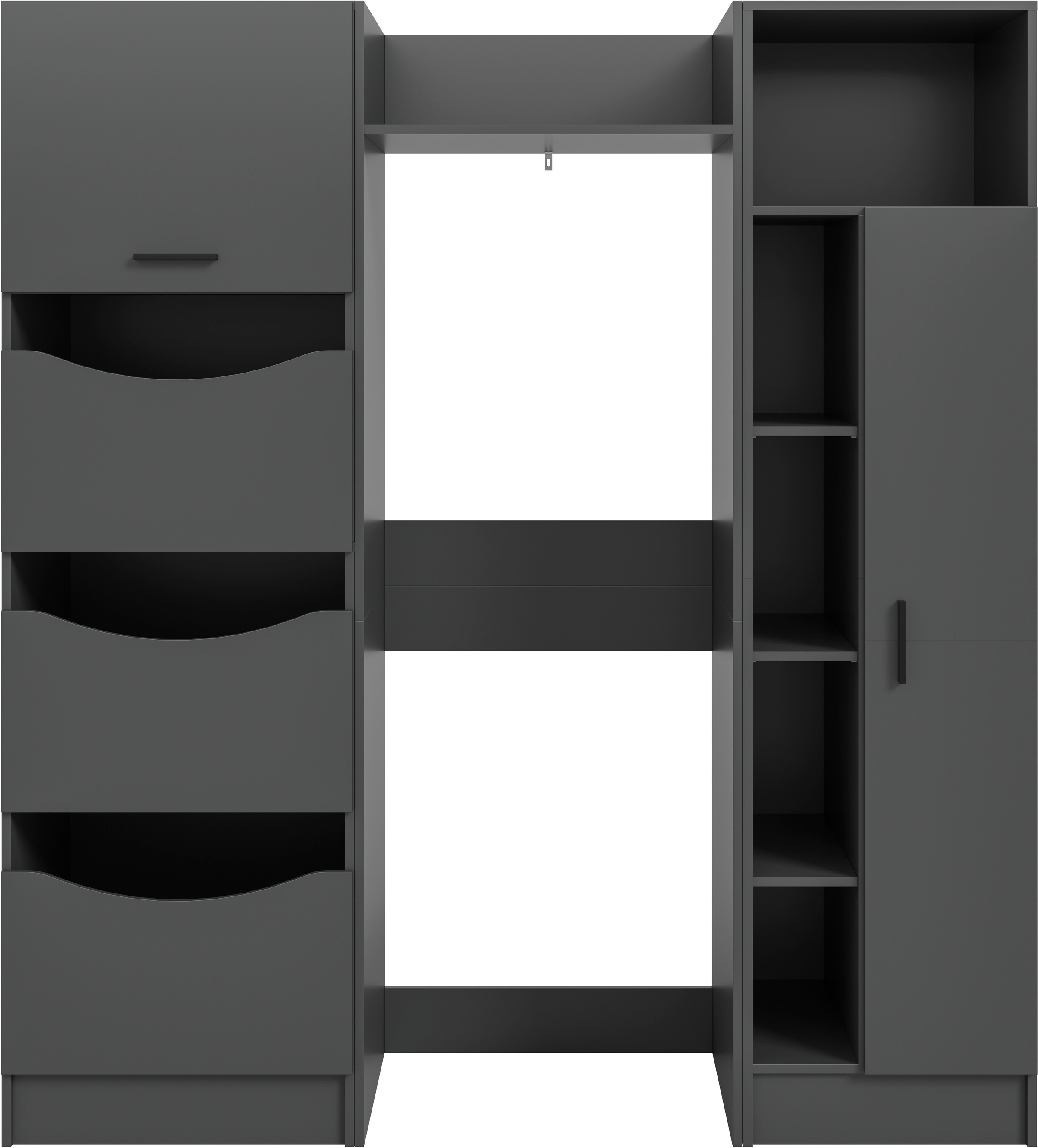 welltime Badmöbel-Set »FALAS, TOPSELLER!, 3-teilig, Hauswirtschaftsraum Set, Breite 176 cm«, (Set, 3 St., 1x Wäscheschrank, 1x Waschmaschinenumbauschrank, 1x Mehrzweckschrank), Kombination, Waschmaschinenumbau, Waschmaschinenschrank, Wäschekammer