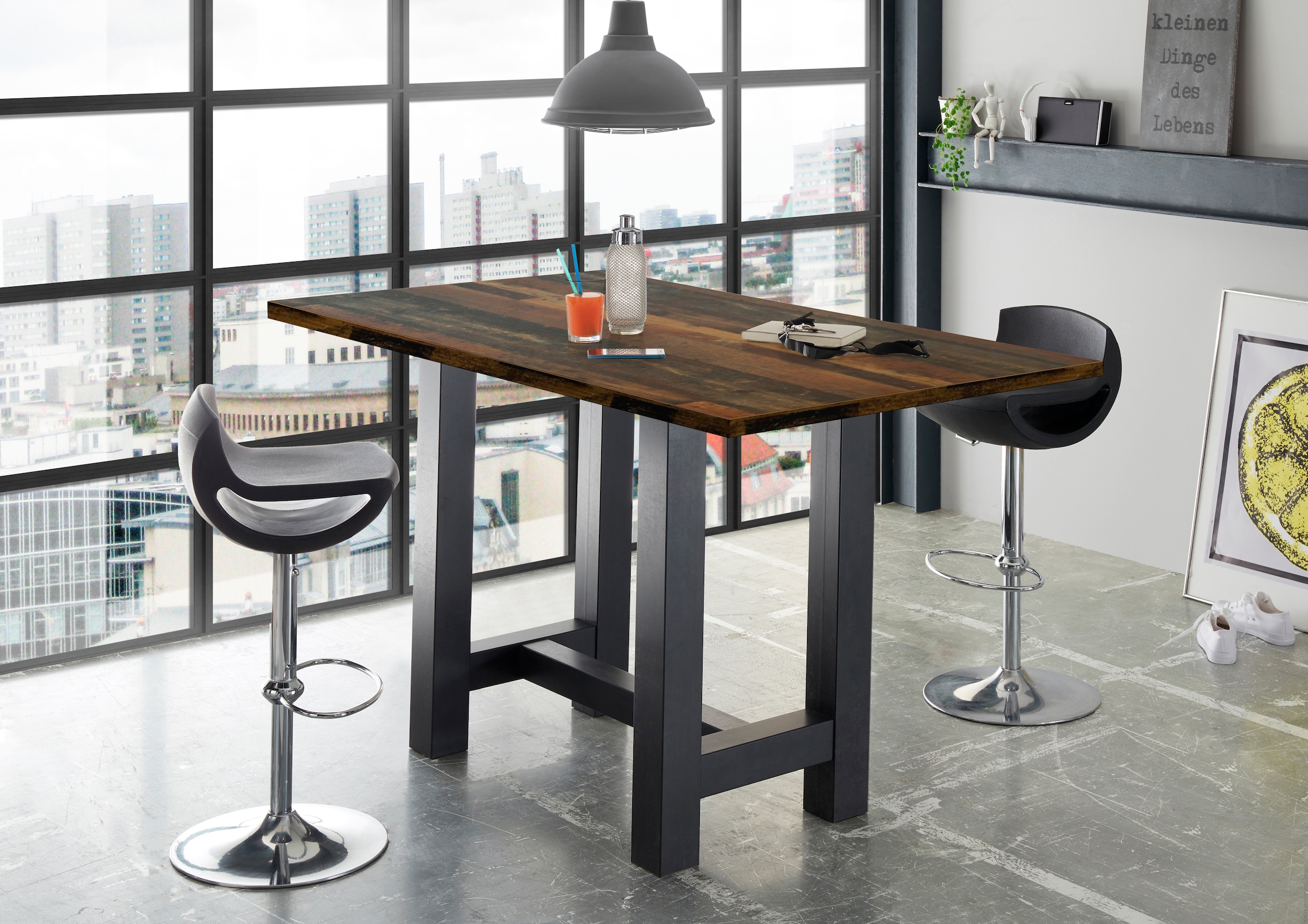Mäusbacher Bartisch, Gestell in U-Form (Breite 120, 140 oder 160 cm)
