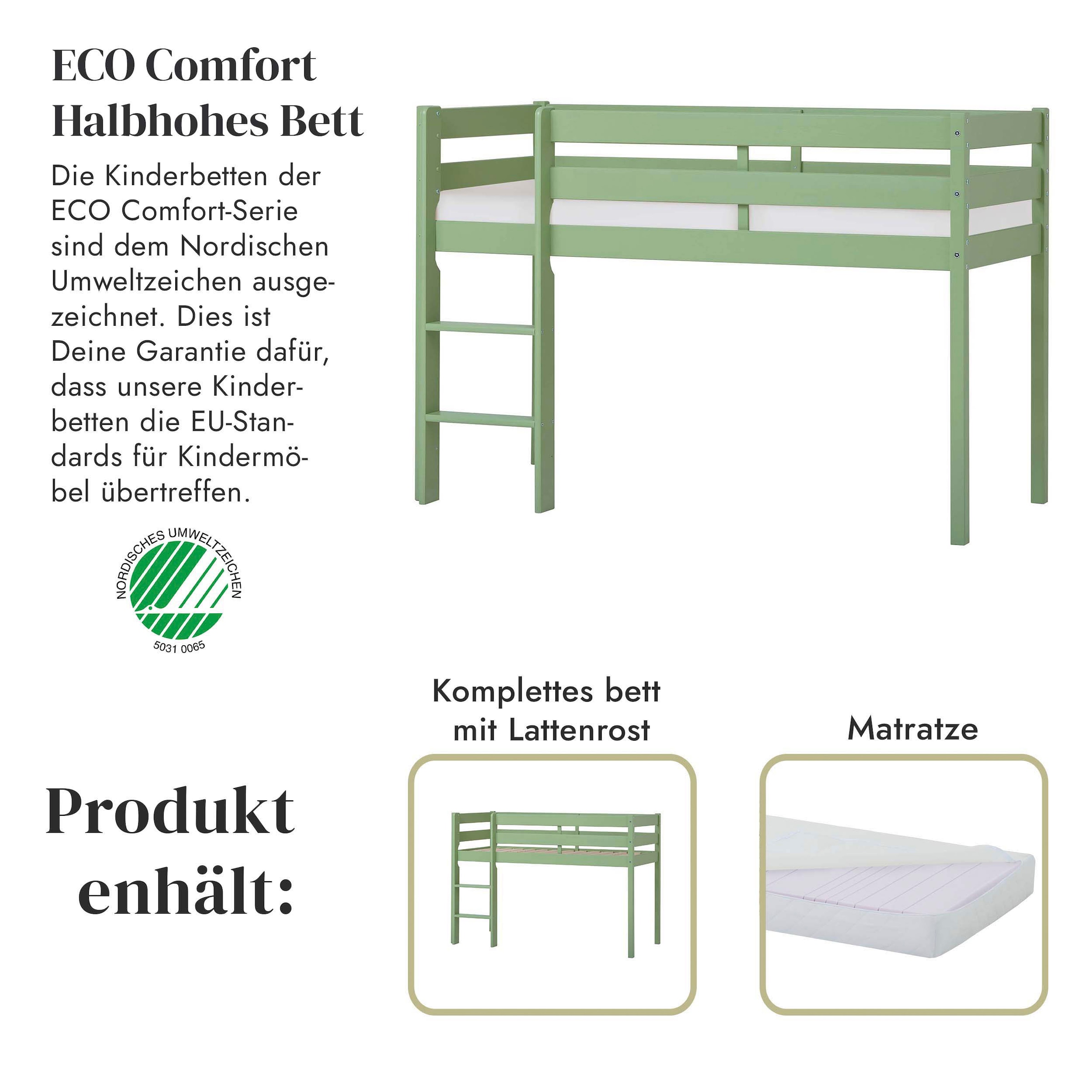 Hoppekids Spielbett »ECO COMFORT, Hochbett, in 2 Einzelbetten teilbar«, Höhe 72cm, Farbe & Größe & Matratze