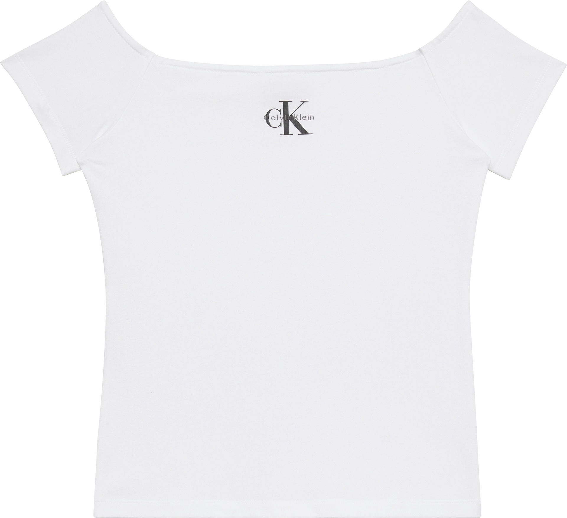 Calvin Klein Jeans Blusentop »MNGRM OFF SHLDR STRT«, Mit tiefem Rundhalsausschnitt