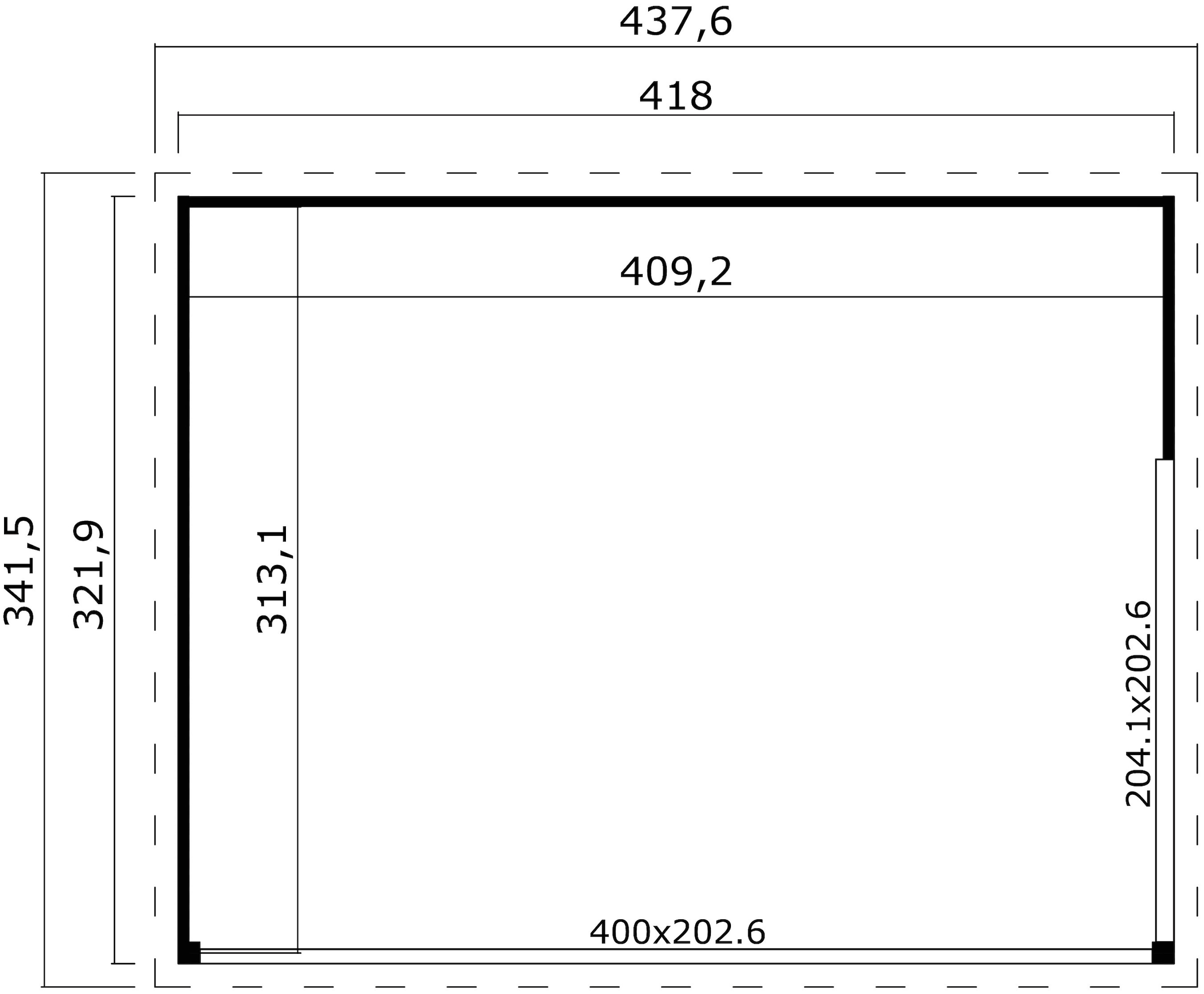 LASITA MAJA Gartenhaus »DOMEO 4 LICHTGRAU/ANTHRAZIT« Fundamentmass 4180 x 3219 , Lichtgrau