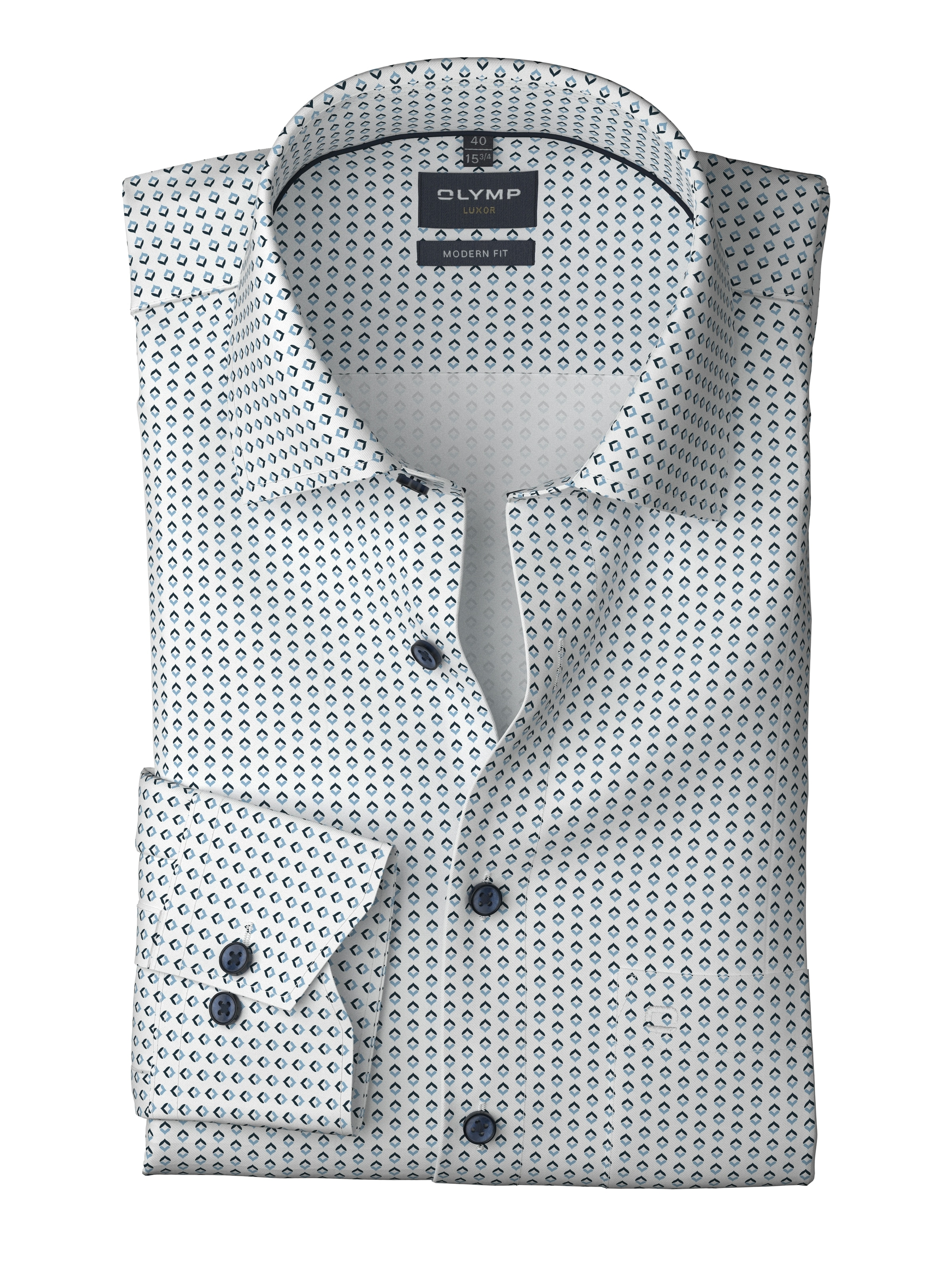 OLYMP Langarmhemd "Luxor" graphisches Muster, modern fit, Businesshemd, New günstig online kaufen