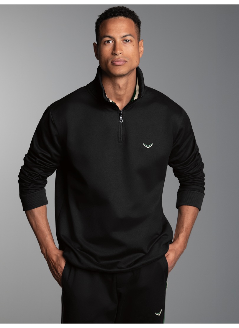 Thumbnail - Trigema Sweatshirt "TRIGEMA Troyer mit kontrastfarbigen Elementen"