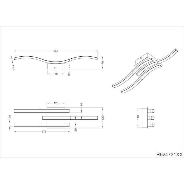 TRIO Leuchten LED Deckenleuchte »Route«, 3 flammig-flammig, moderne  Deckenlampe 3-flammig, LEDs mit 3x 500 Lumen | BAUR