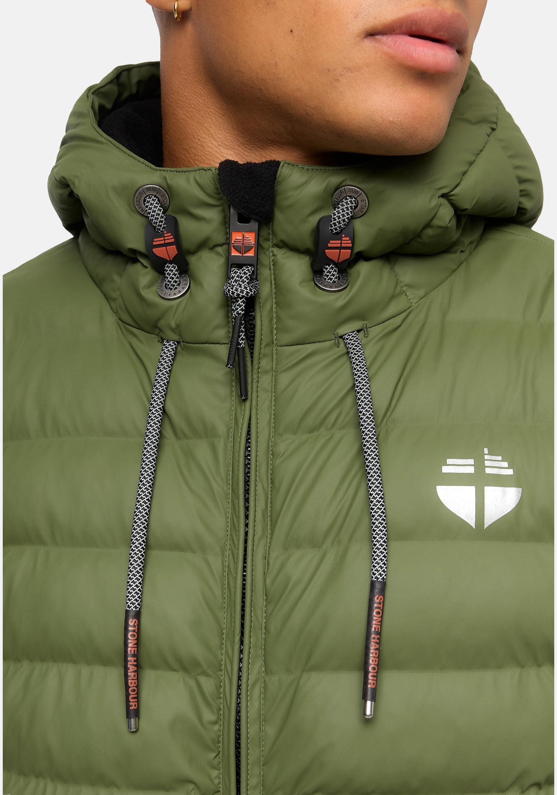 Stone Harbour Winterjacke »Zaharoo«, mit Kapuze, Wasserdichte, gesteppte Regenjacke für den Winter
