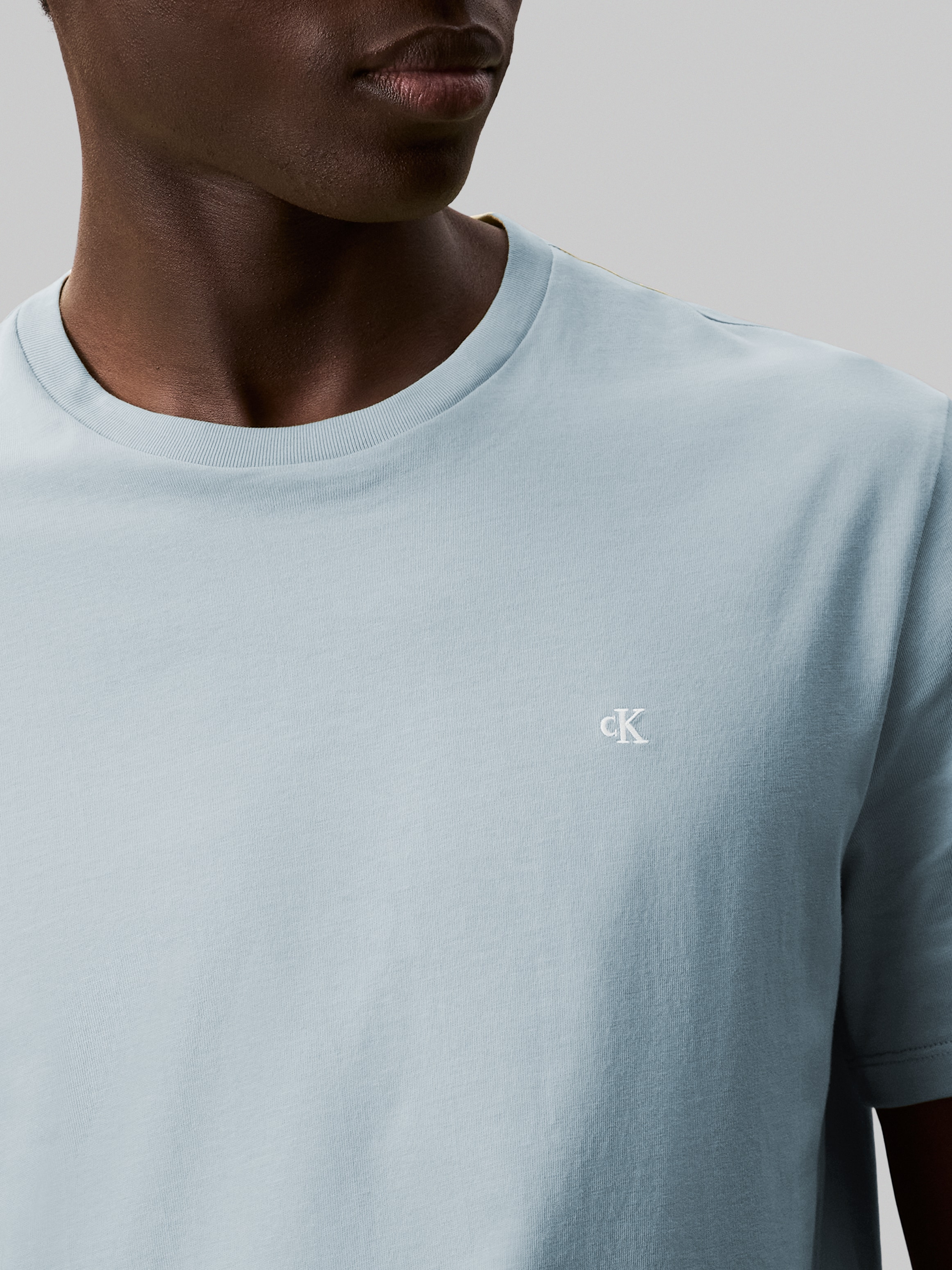 Calvin Klein Jeans T-Shirt »SS SMOOTH CTTN SOLID CREWNK TEE«, mit Logo