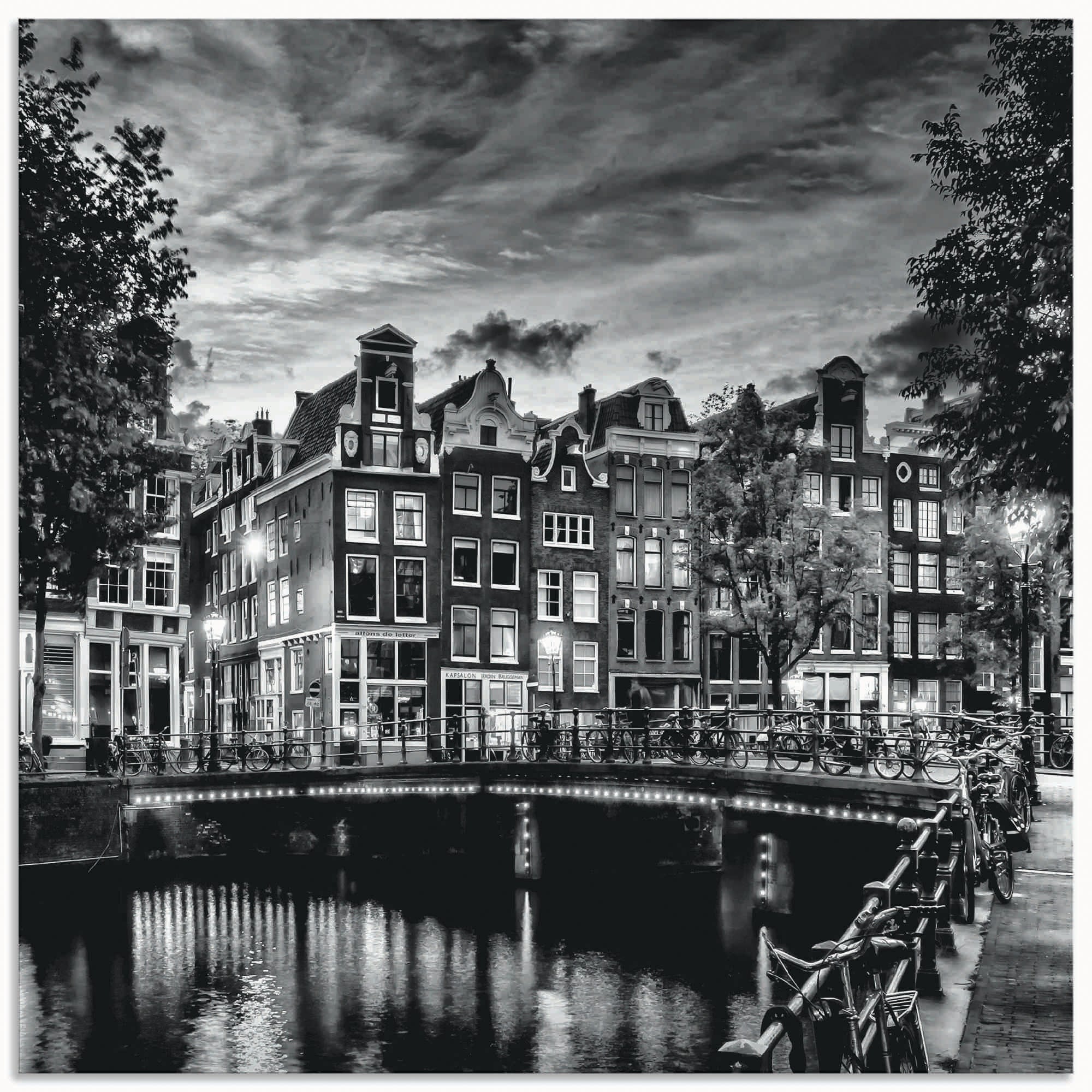 Abendidylle«, Wandbild Wandaufkleber Artland BAUR Größen oder »Amsterdam St.), Alubild, (1 als Poster in versch. | bestellen Amsterdam, Leinwandbild,