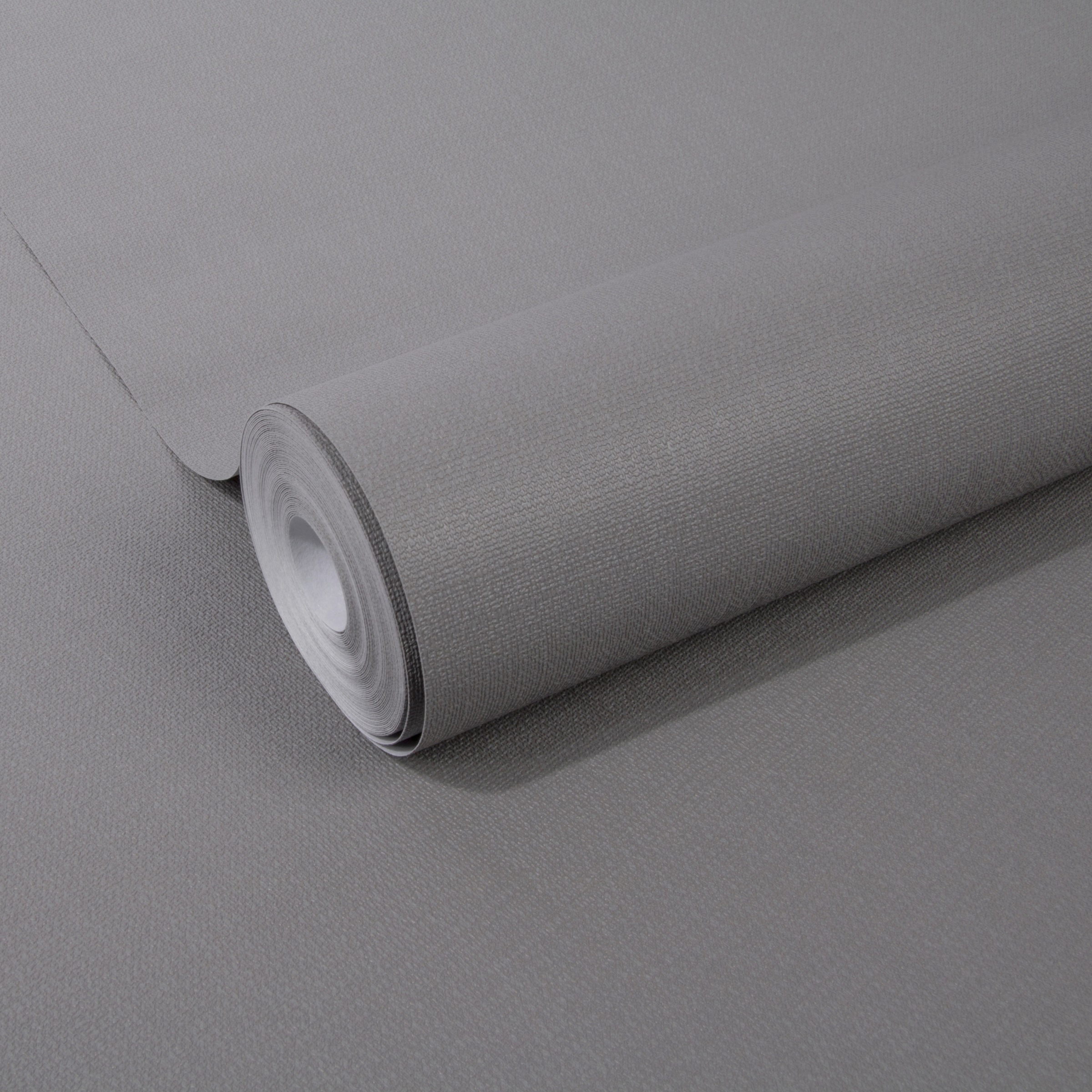 Thumbnail - WOW Vliestapete "Baumwolle Uni" uni geprägt Grau - 10m x 52cm