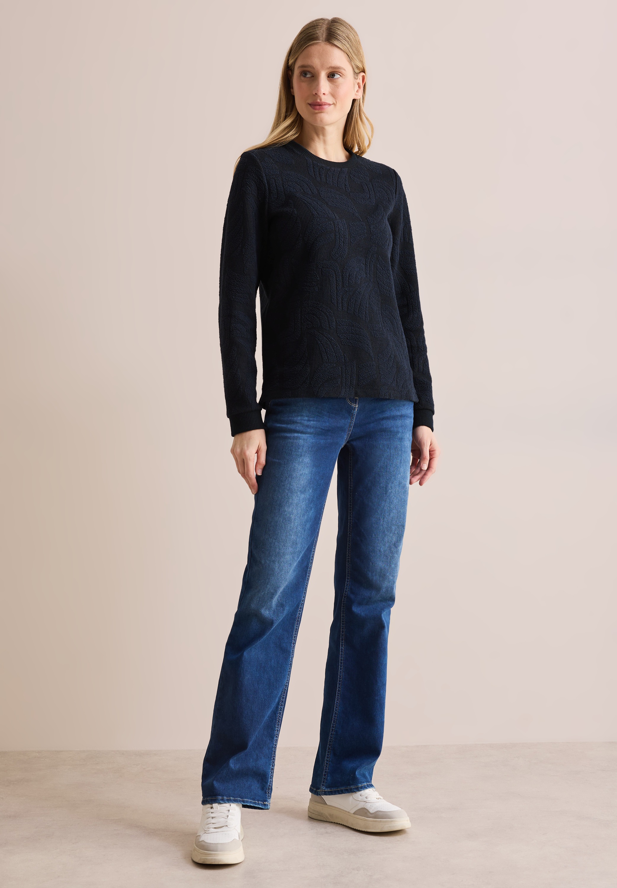 Cecil Langarmshirt, mit grafischem Muster