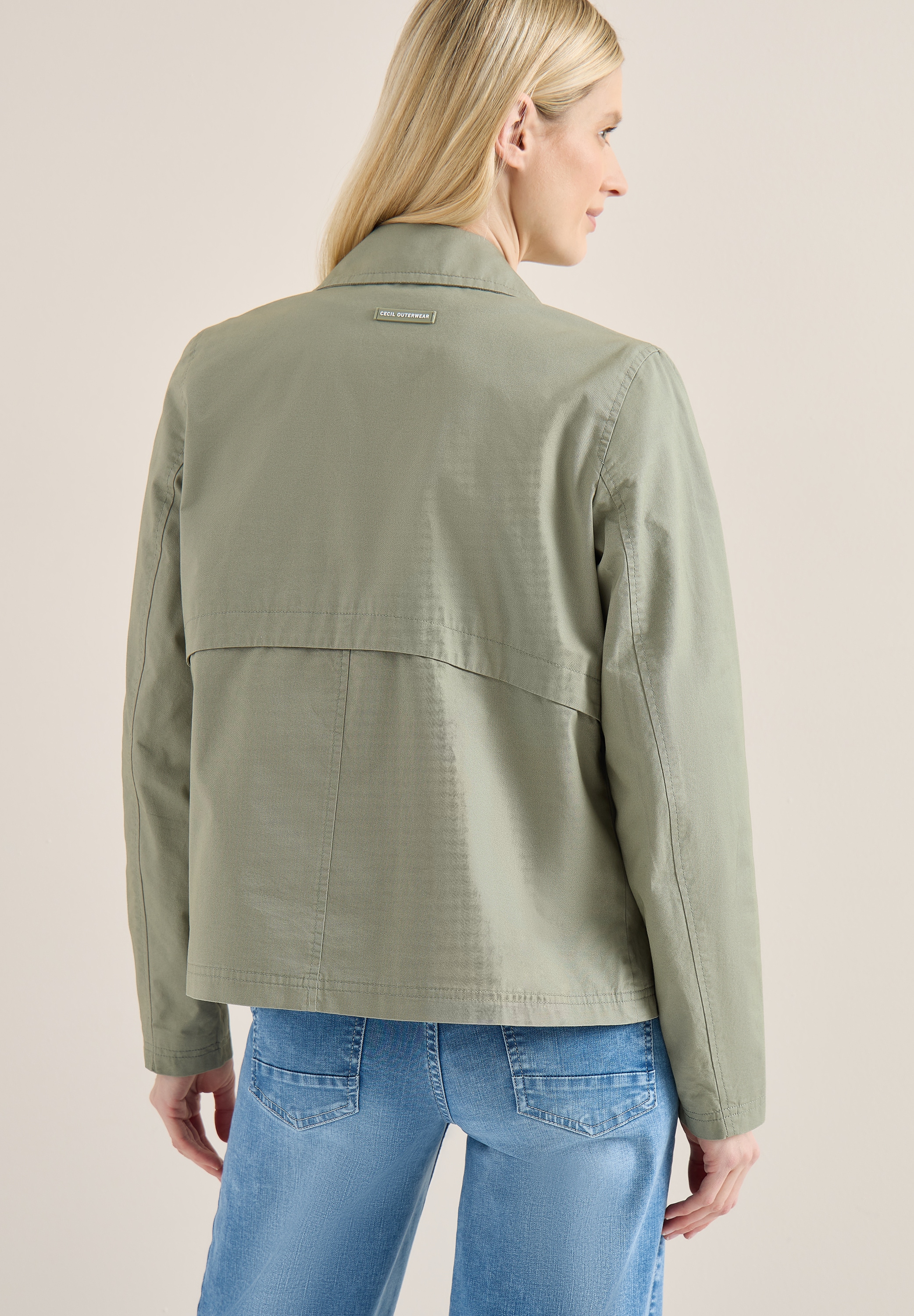 Cecil Kurzjacke ohne Kapuze Trenchcoat mit Reverskragen