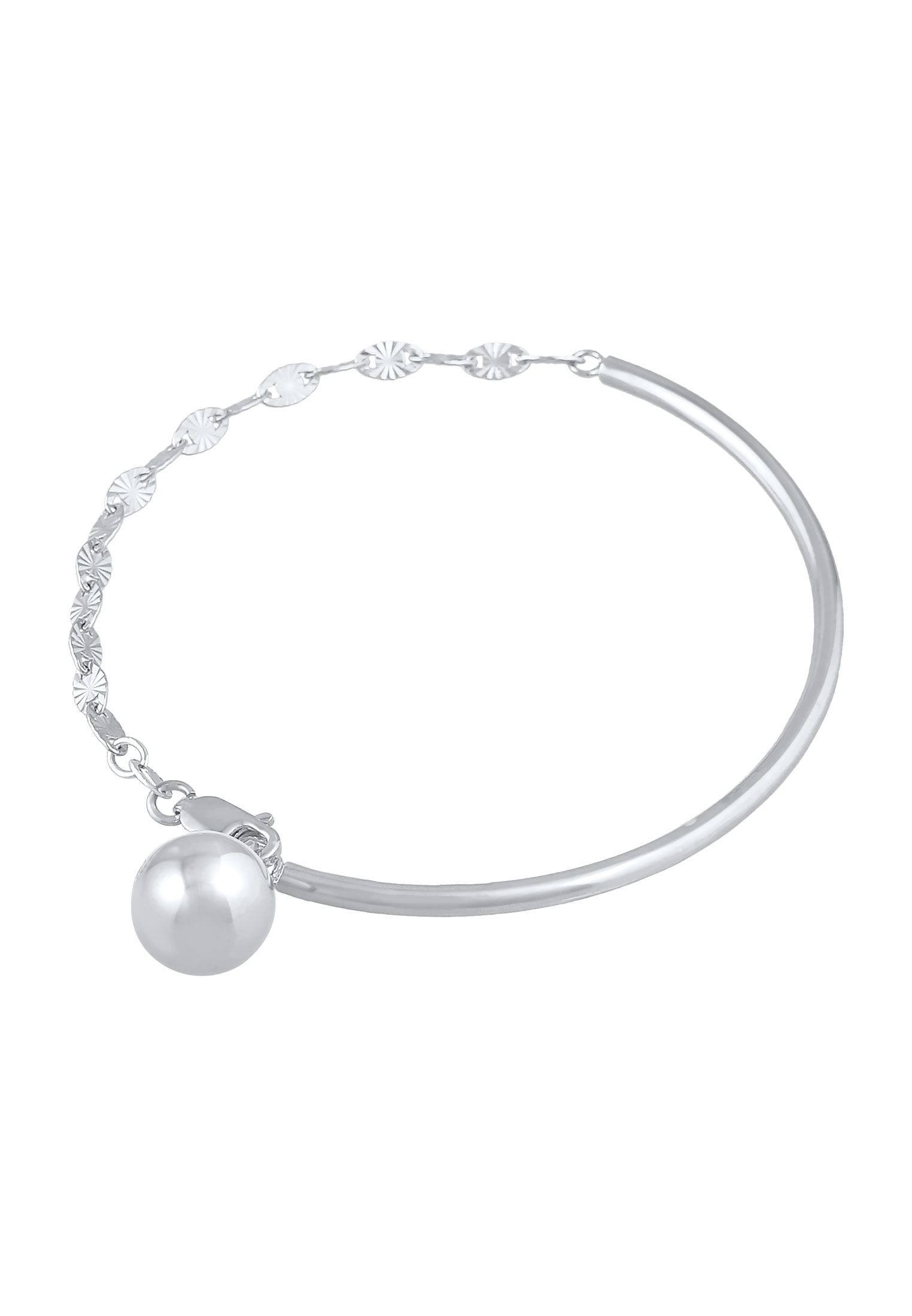 Elli Premium Armband »Armreif Plättchen Kugel Vintage Kette 925 Silber«