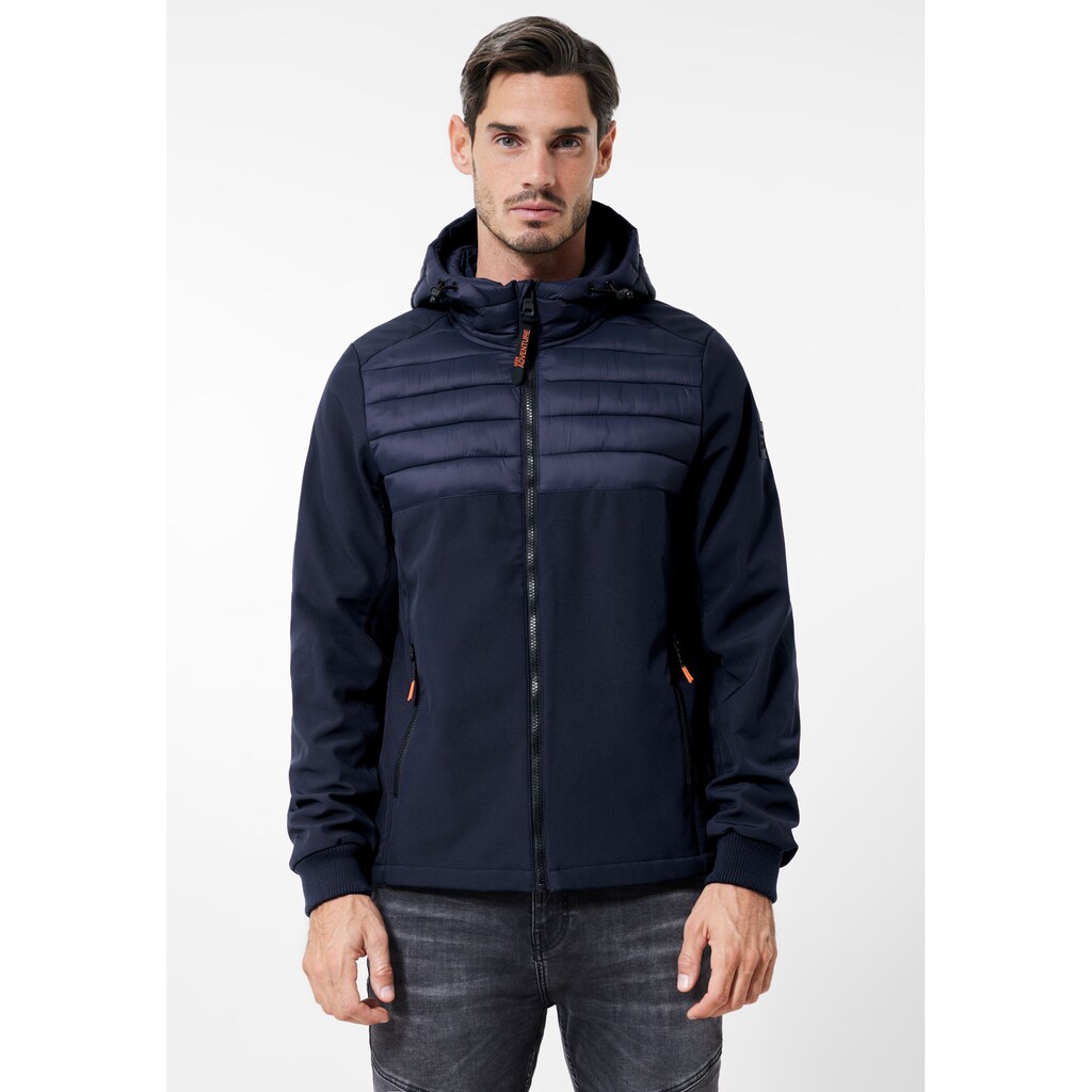 STREET ONE MEN Softshelljacke, mit Kapuze