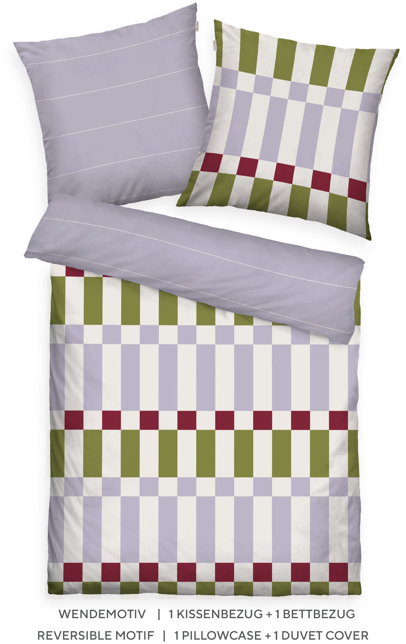 TOM TAILOR HOME Wendebettwäsche »BOLD CHECK in Gr. 135x200cm oder 155x220cm« 2 Stk. new bedroom, gewebtes Label