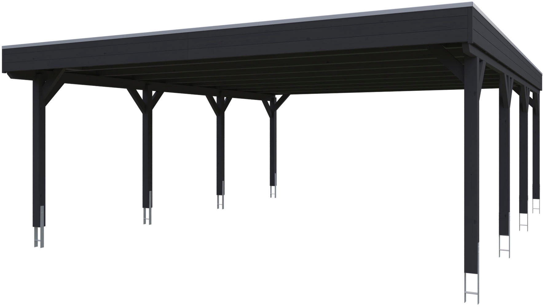 Skanholz Doppelcarport »Grunewald«, 590 cm, Anthrazit