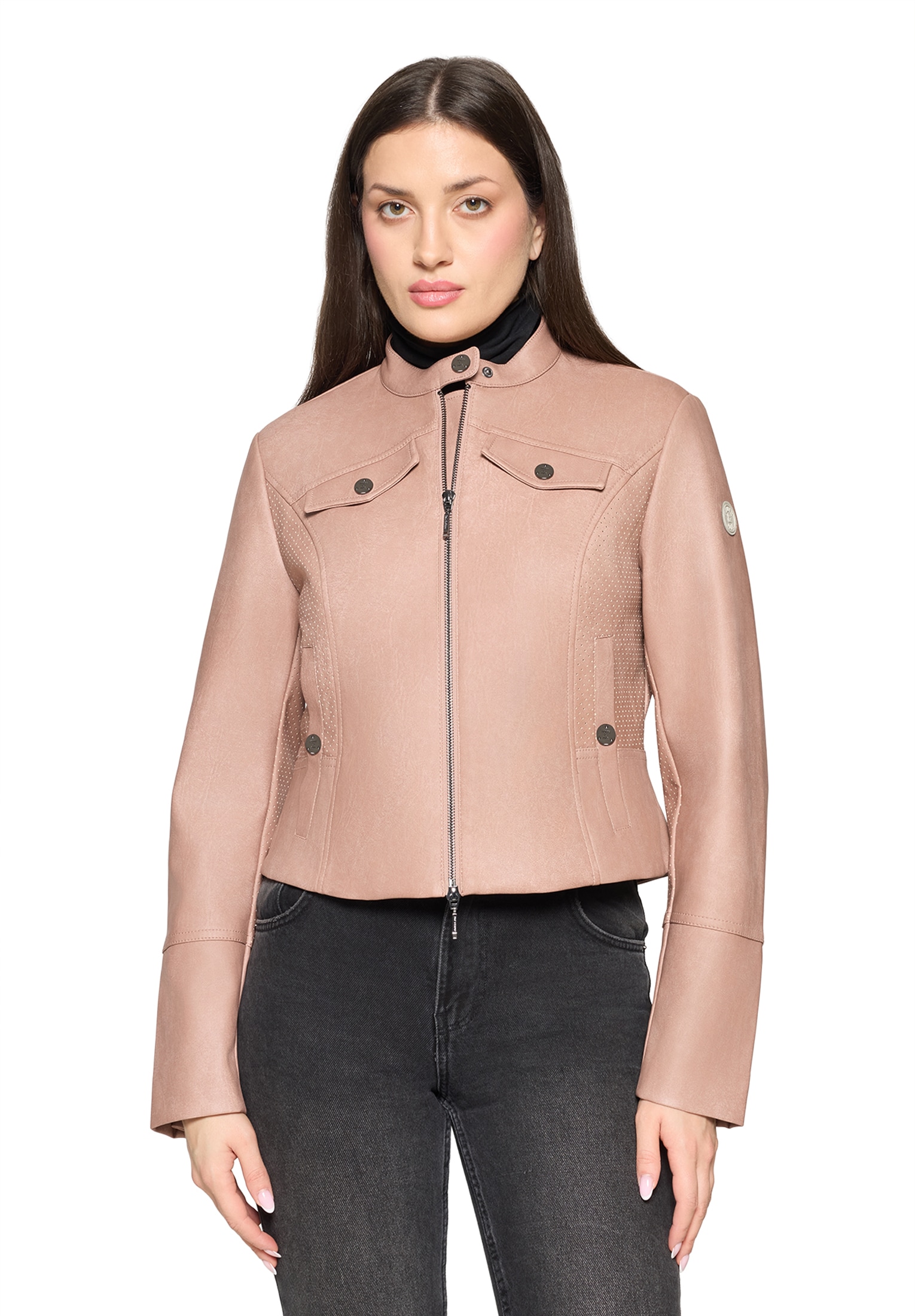 Amber & June Canvasjacke "Damen mit Stehkragen" günstig online kaufen