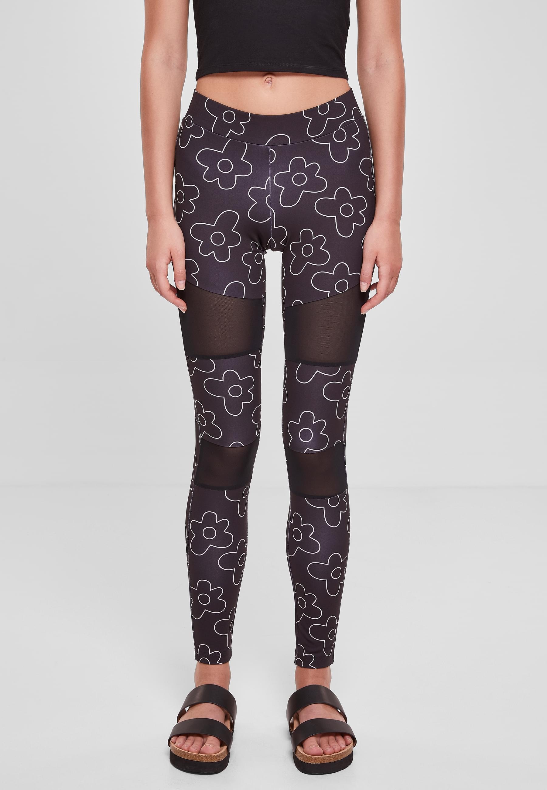 URBAN CLASSICS Leggings »Urban Classics Damen Ladies Tech Mesh AOP Leggings«, (1 tlg.)