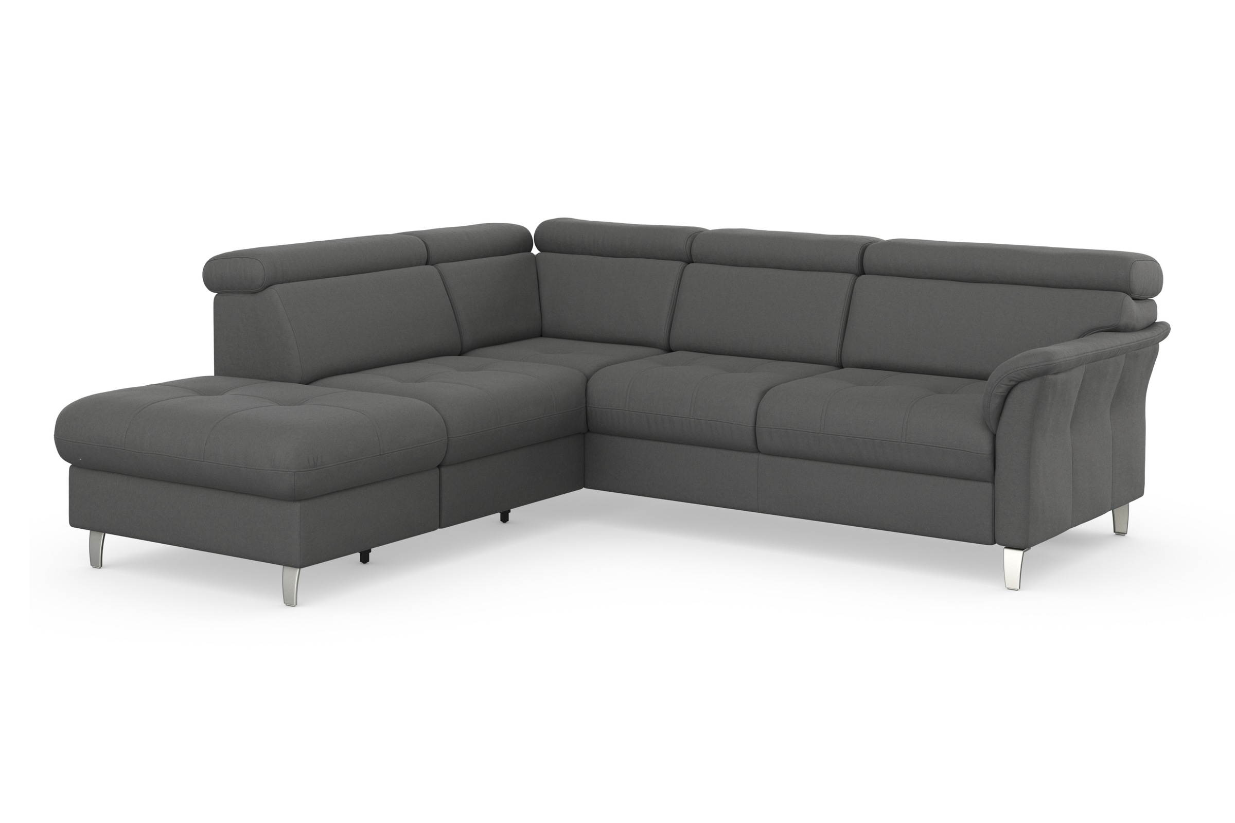 sit&more Ecksofa »Marano L-Form«, inklusive Kopfteilverstellung, wahlweise mit Bettfunktion, Bettkasten