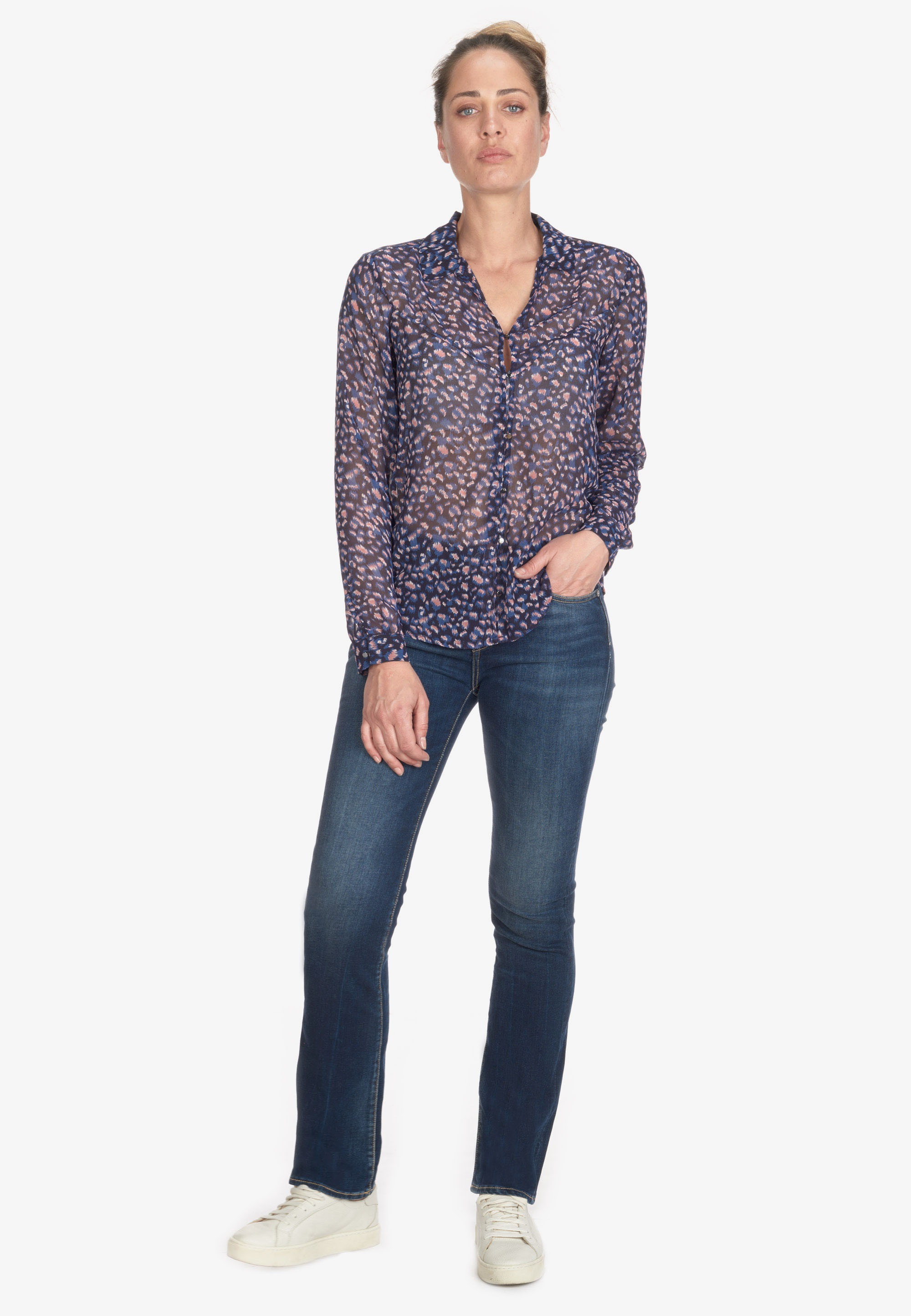 Le Temps Des Cerises Klassische Bluse »LUZ«, mit tollem Animal-Print