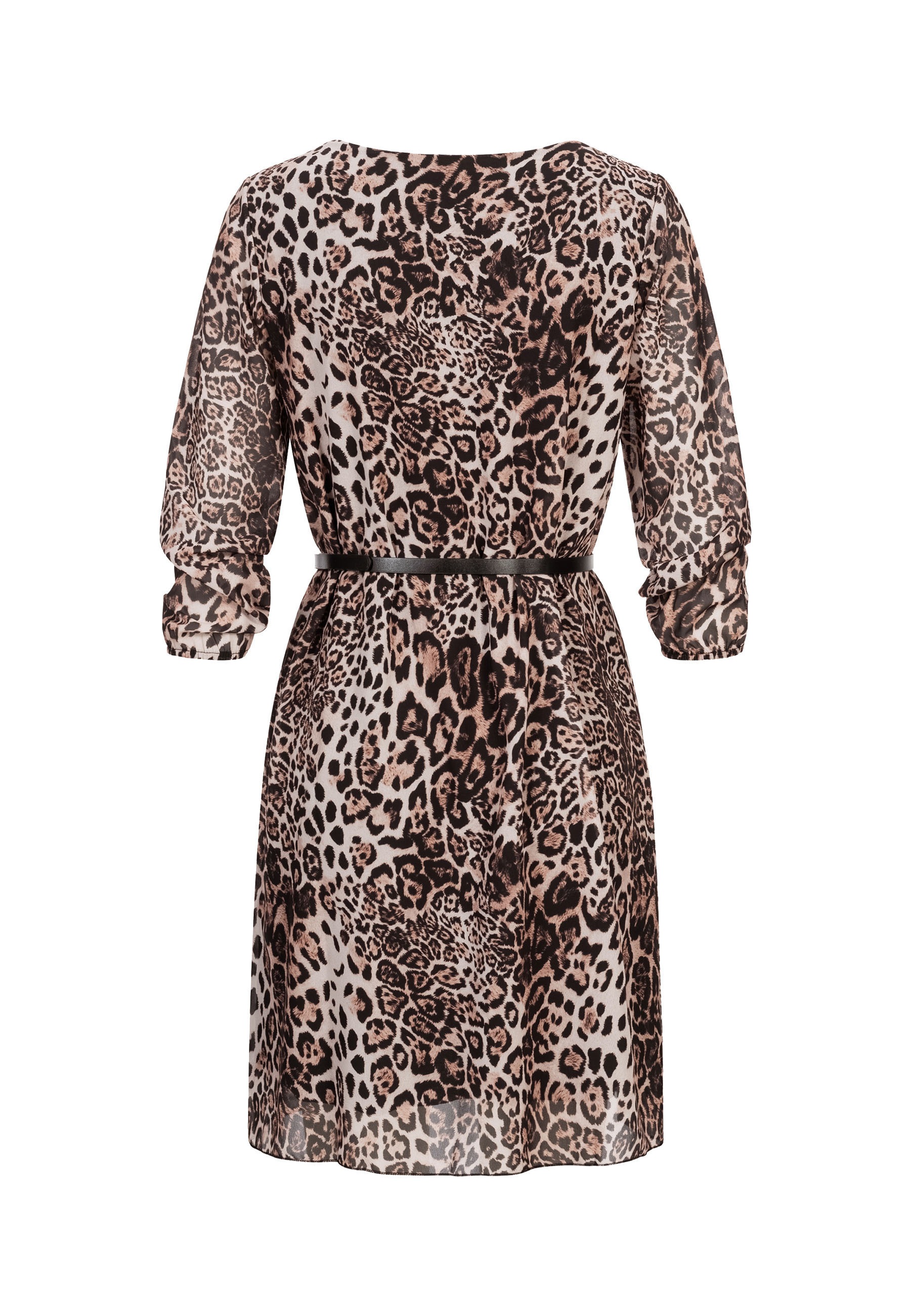 CLOUD 5IVE A-Linien-Kleid »CLOUD 5IVE Long Sleeve Dress with belt and leo print« 1 tlg.