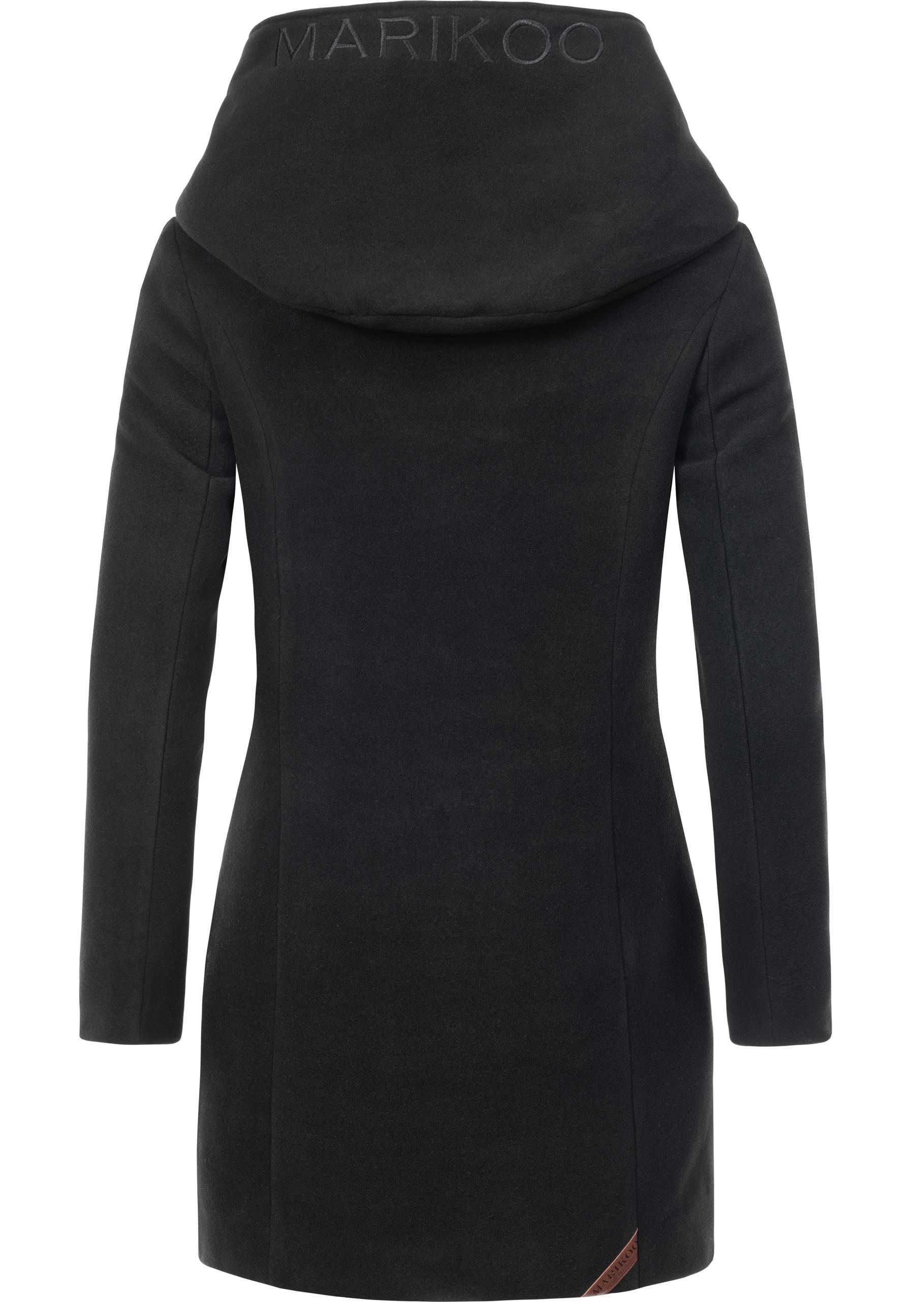 Marikoo Maikoo Damen Wintermantel Schwarz XL 2