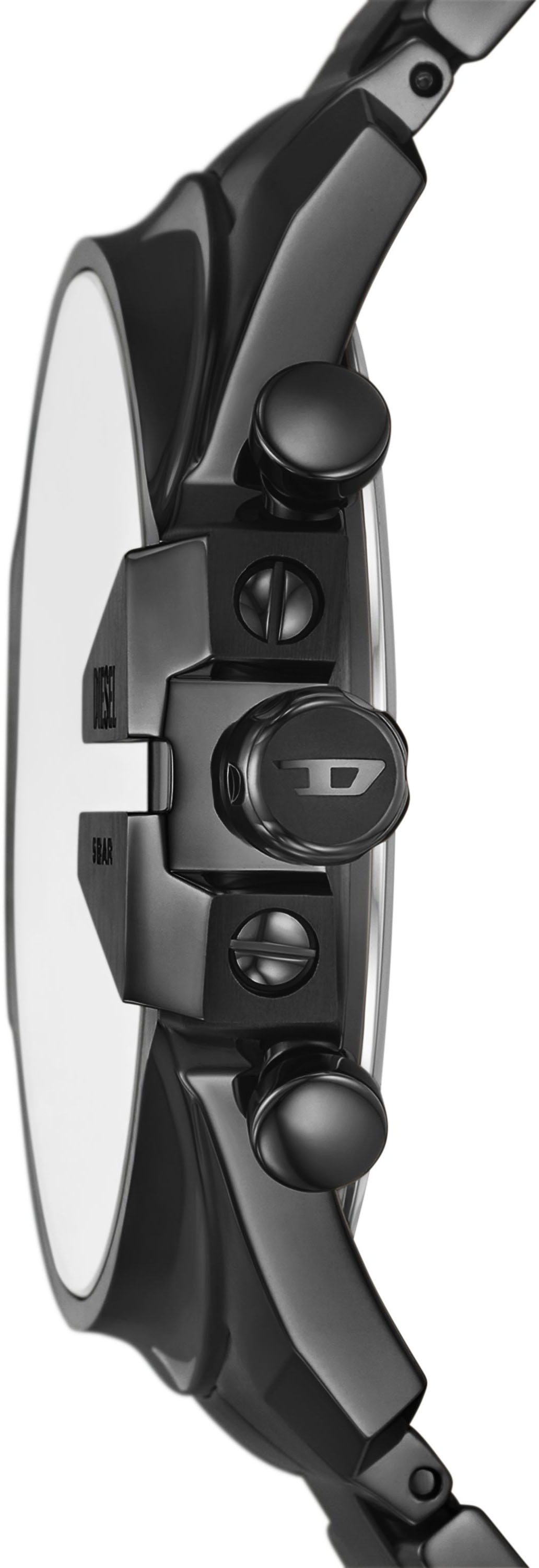 Diesel Chronograph »MEGA CHIEF SLIM«, Quarzuhr, Armbanduhr, Herrenuhr, Edelstahlarmband, analog, Tag
