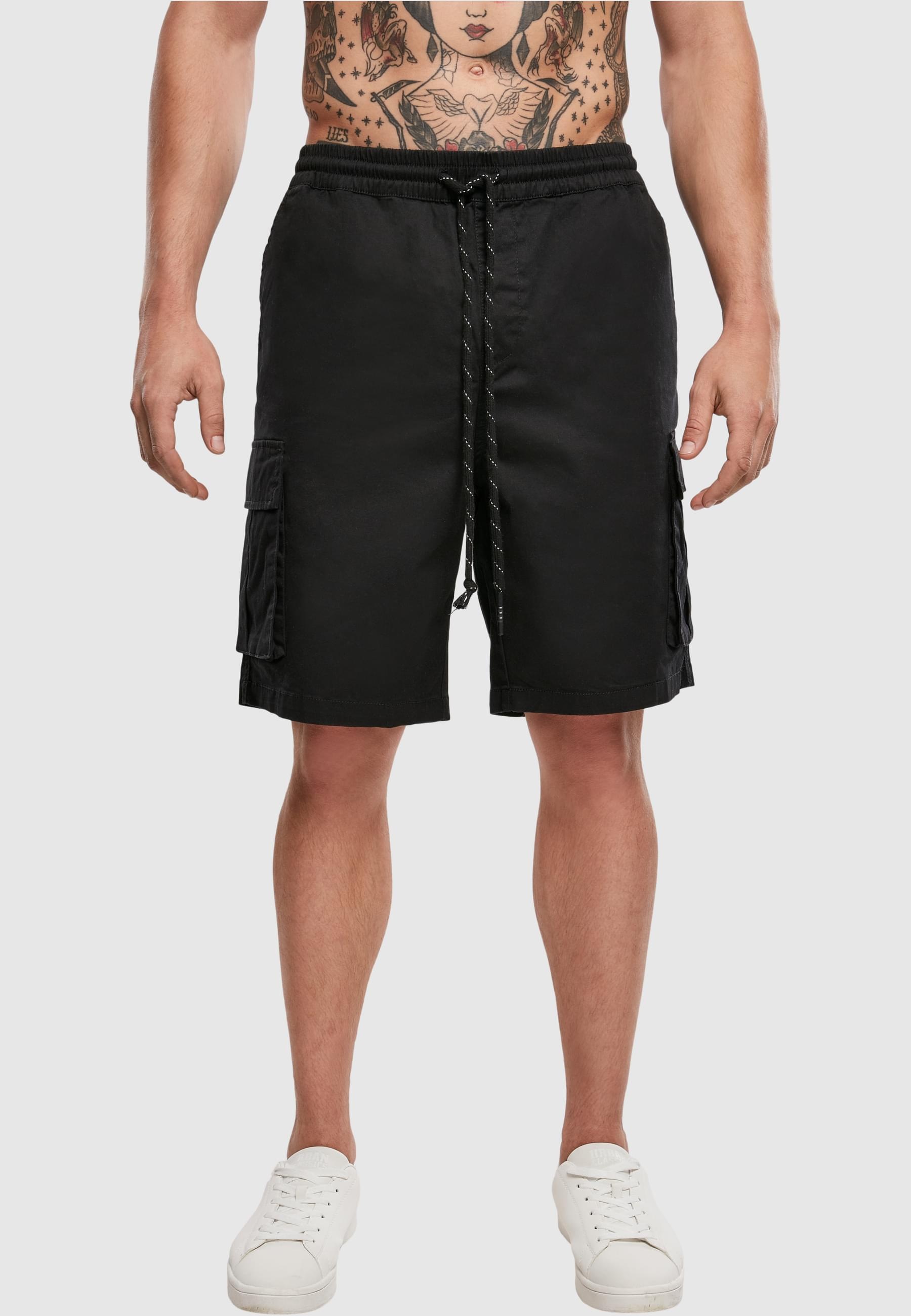 URBAN CLASSICS Stoffhose »Urban Classics Herren Drawstring Cargo Shorts«, (1 tlg.)