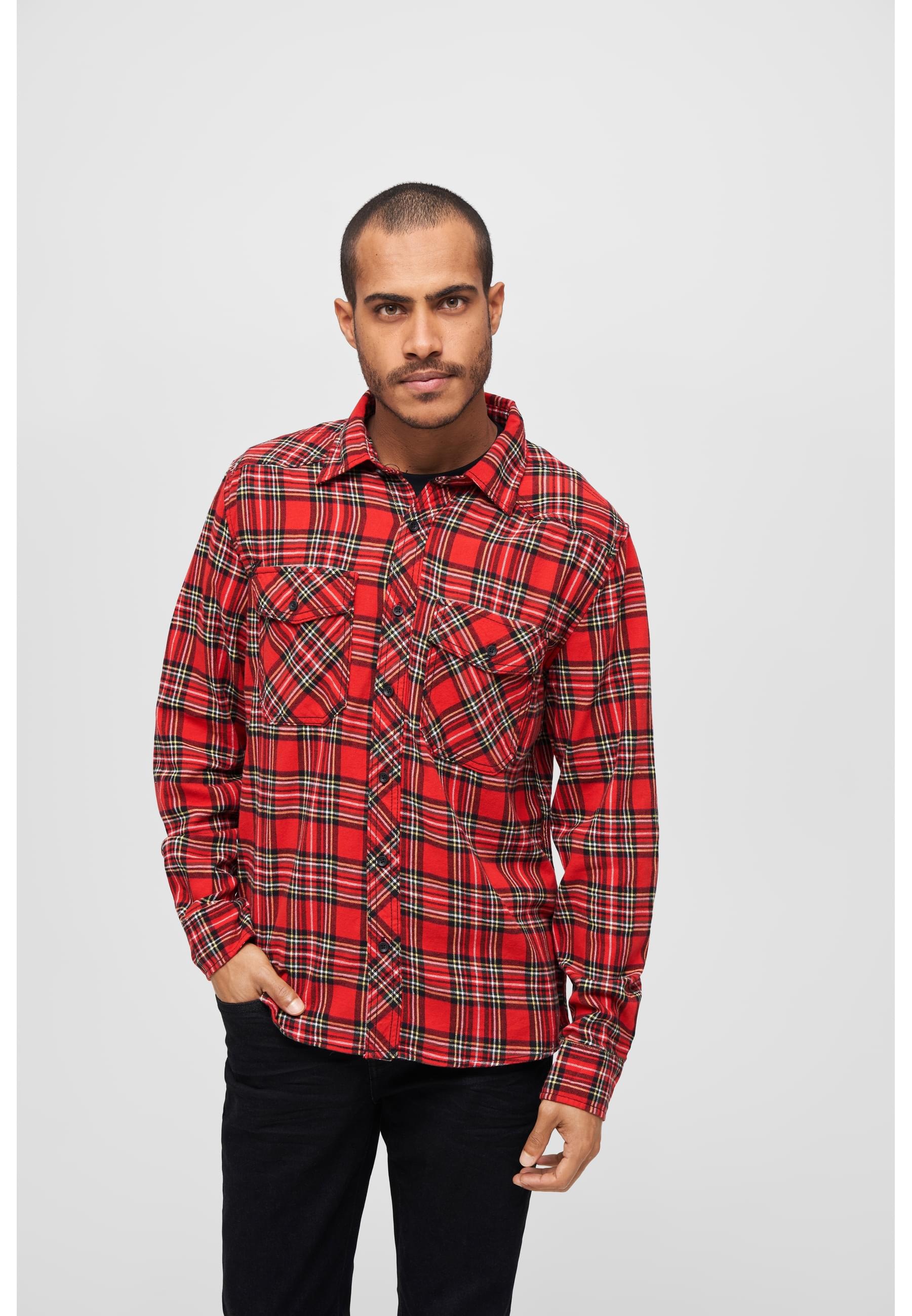Brandit Langarmhemd »Brandit Herren Checked Shirt«, (1 tlg.)