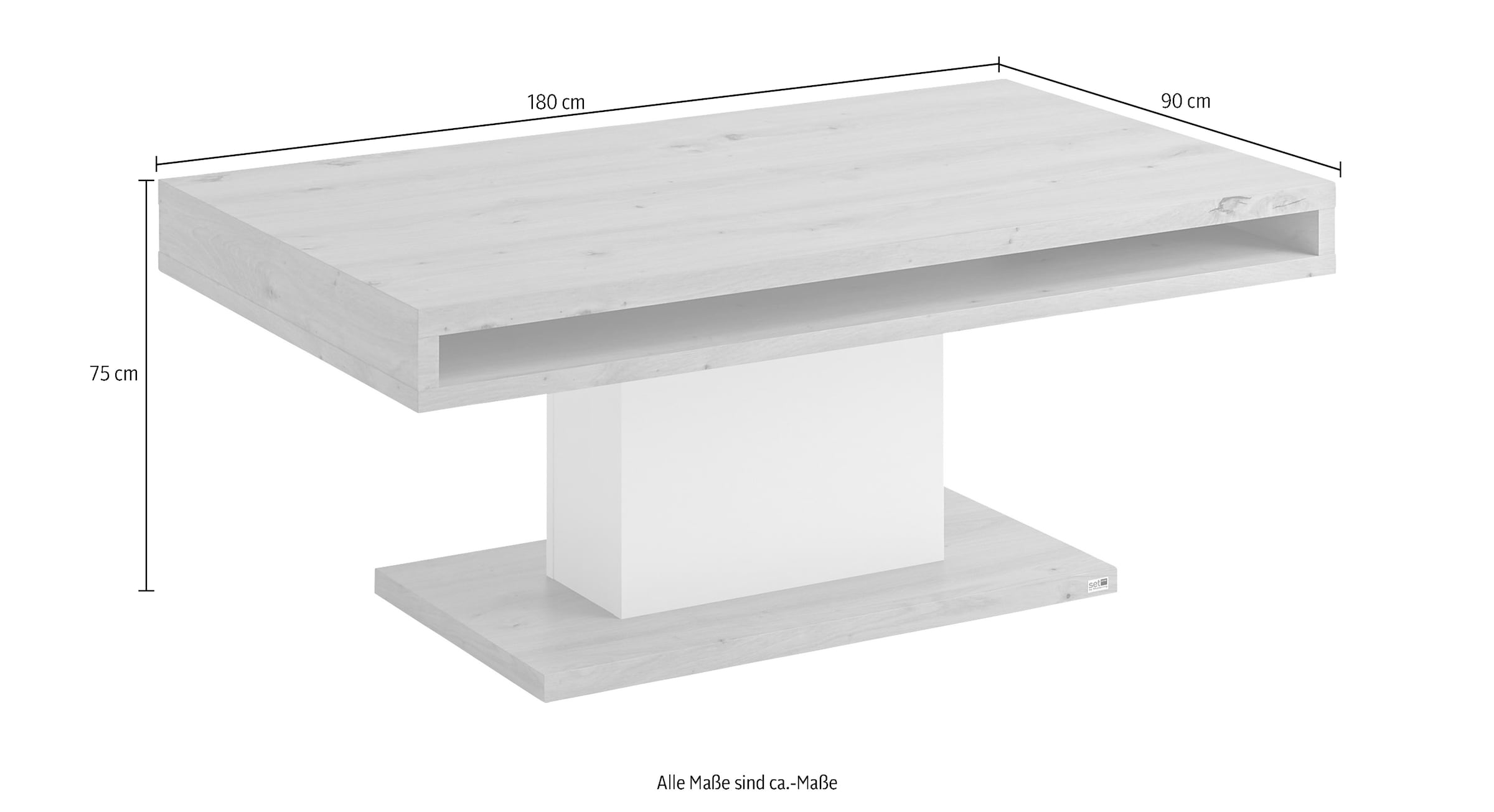 set one by Musterring Couchtisch »Lancaster«, Wahlweise in 2 Farben, Maße (BxHxT in cm) 110 x 45 x 65 cm