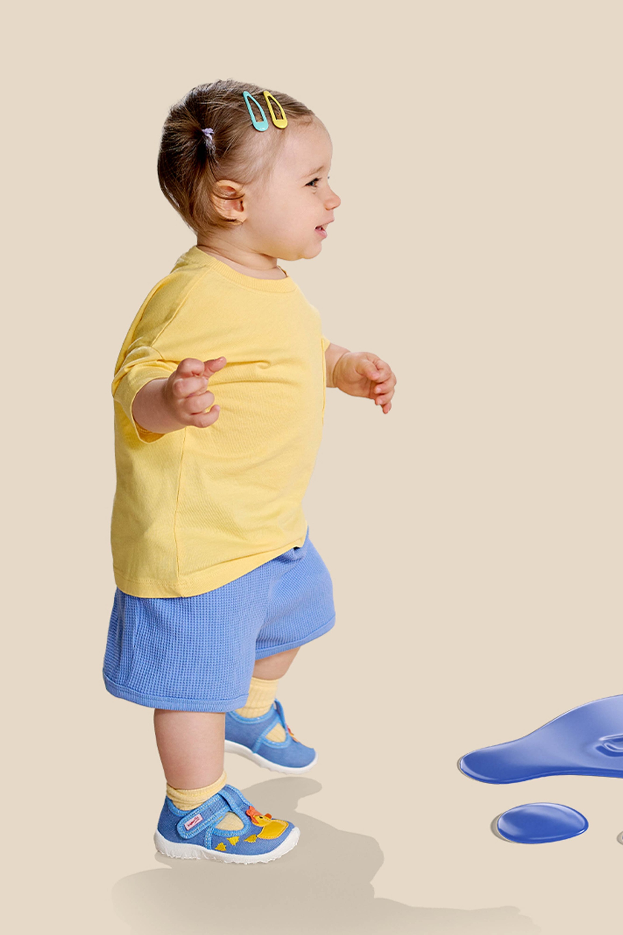 Superfit Hausschuh »SPOTTY WMS: mittel«, Ballerina mit Klettverschluss, Größenschablone zum Download