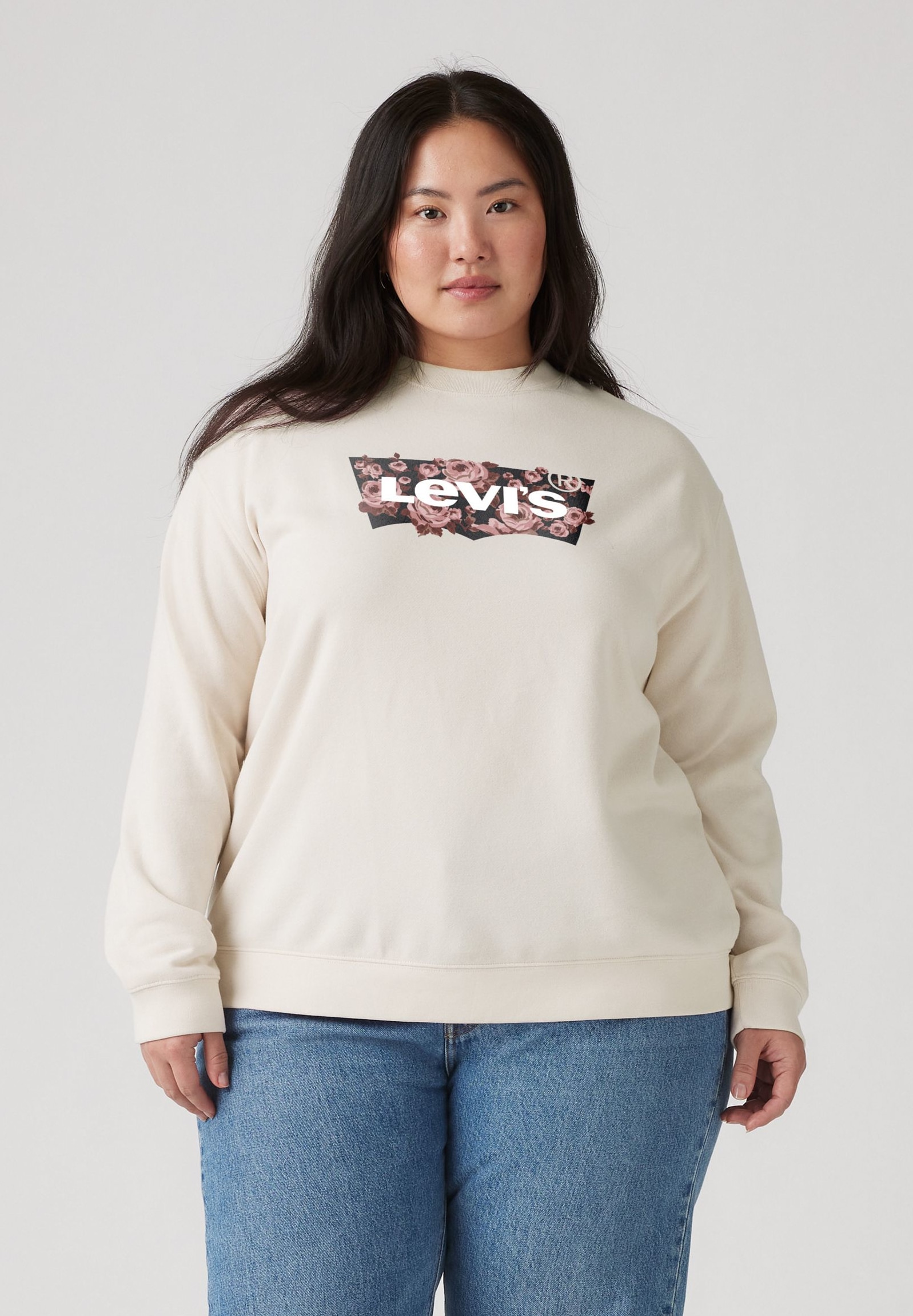 Levis Plus Sweatshirt "PL GR EVERYDAY CREW", mit Batwing-Logo mit Rosenprin günstig online kaufen