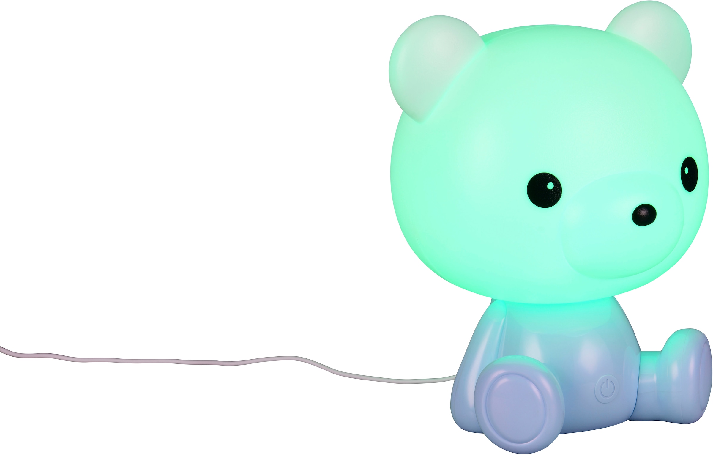 REALITY Leuchten LED Tischleuchte »CUTIE, Kinderzimmer Tischleuchte Nachttischleuchte Bären Optik, RGB«, 1 flammig, Leuchtmittel LED-Board | LED fest integriert, 0,3W 30 Lumen warmweiß 3000K, RGB Farbwechsel Modus, USB-Anschluss
