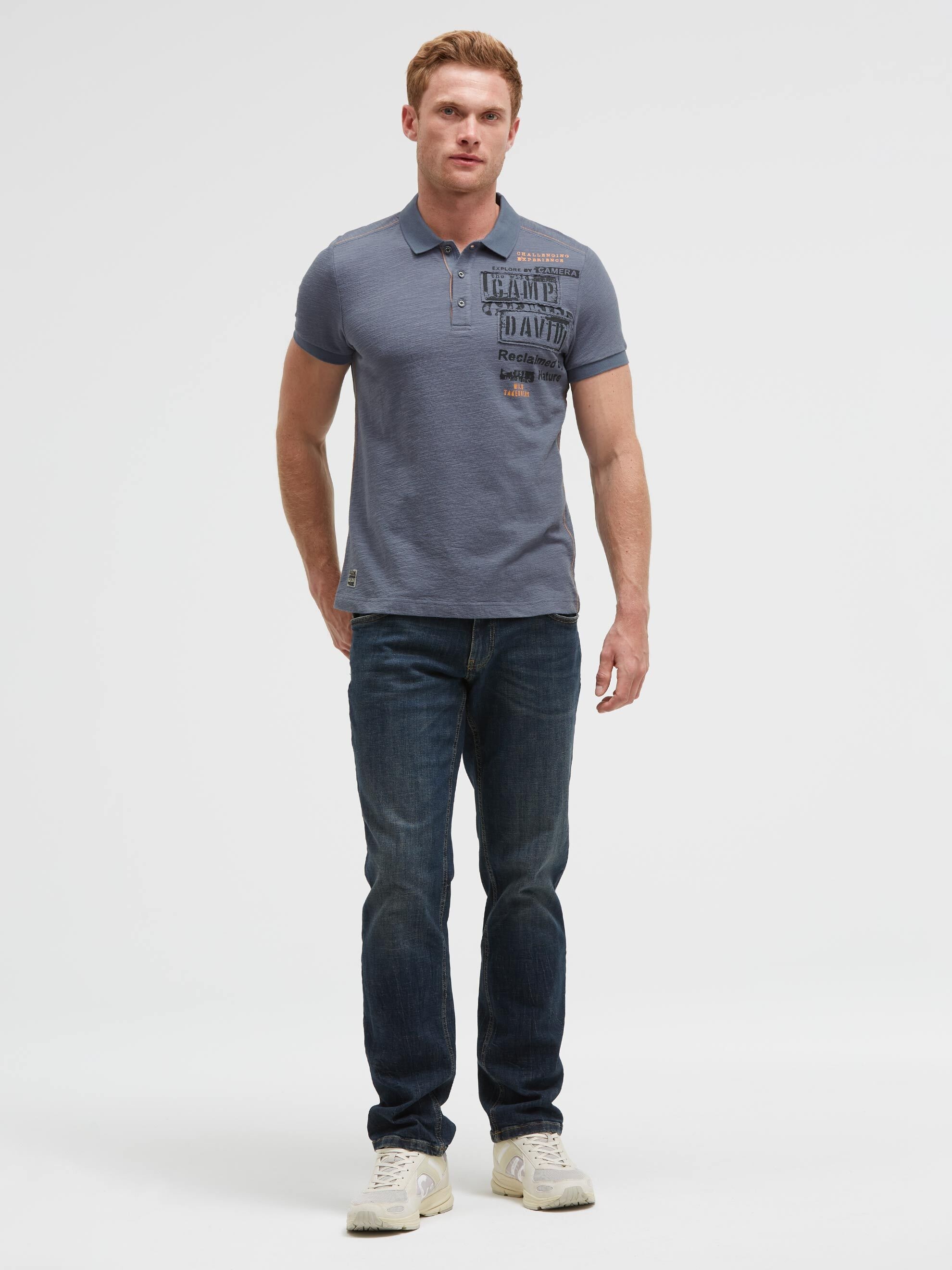 CAMP DAVID Poloshirt mit Stickerei