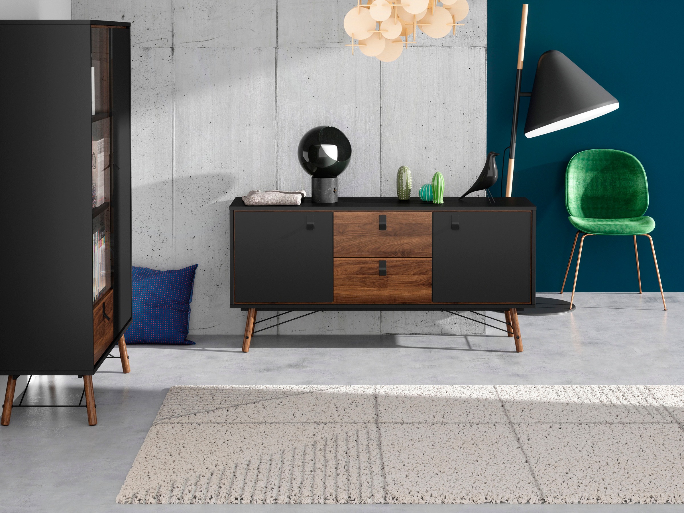 andas Sideboard »Ry Aufbewahrung, Schubladenschrank,«, Breite 150 cm, Höhe 72 cm, Kommode mit 2 Türen und 2 Schubläden
