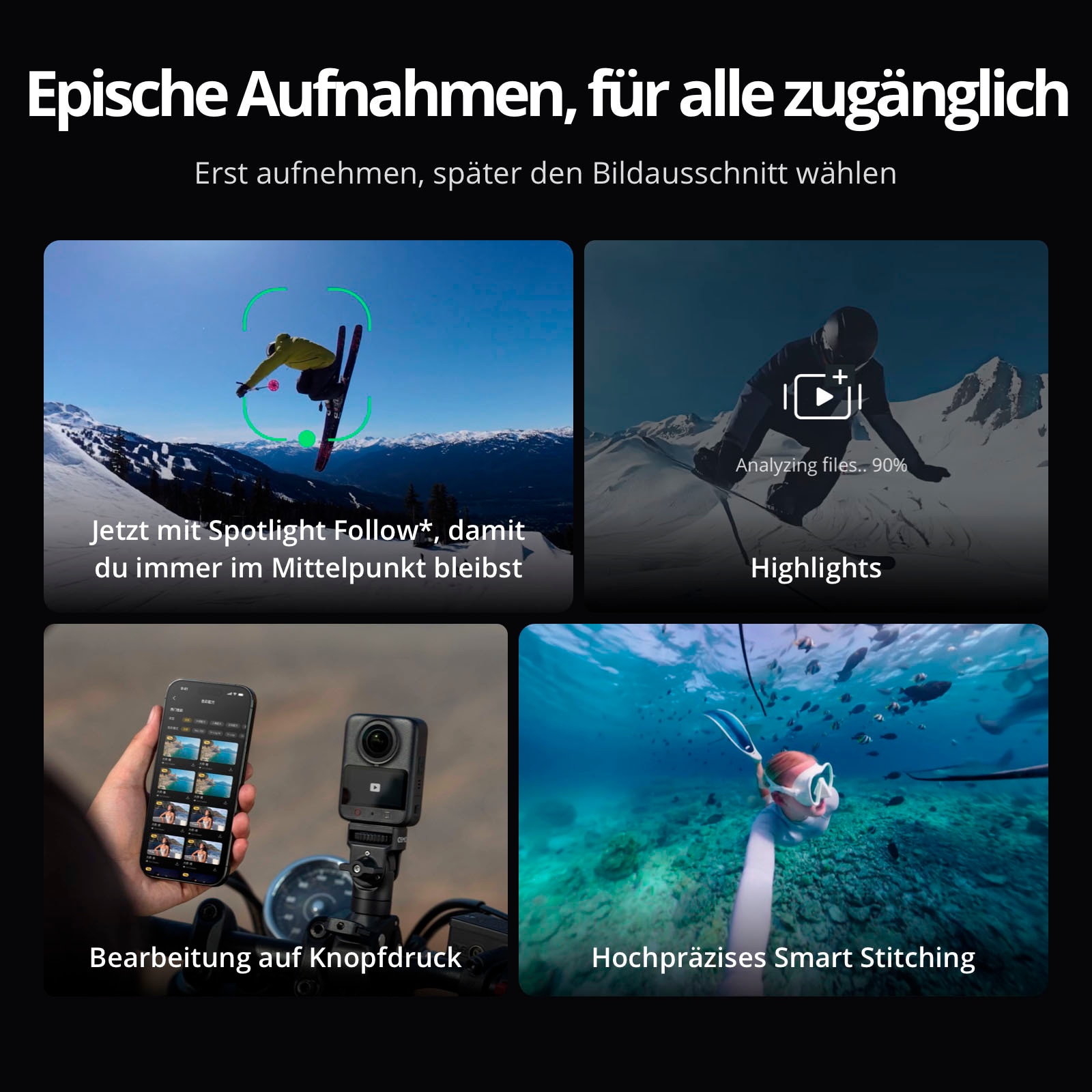 DJI 360°-Kamera »Osmo 360 II Get Set Combo« 8K Bluetooth
