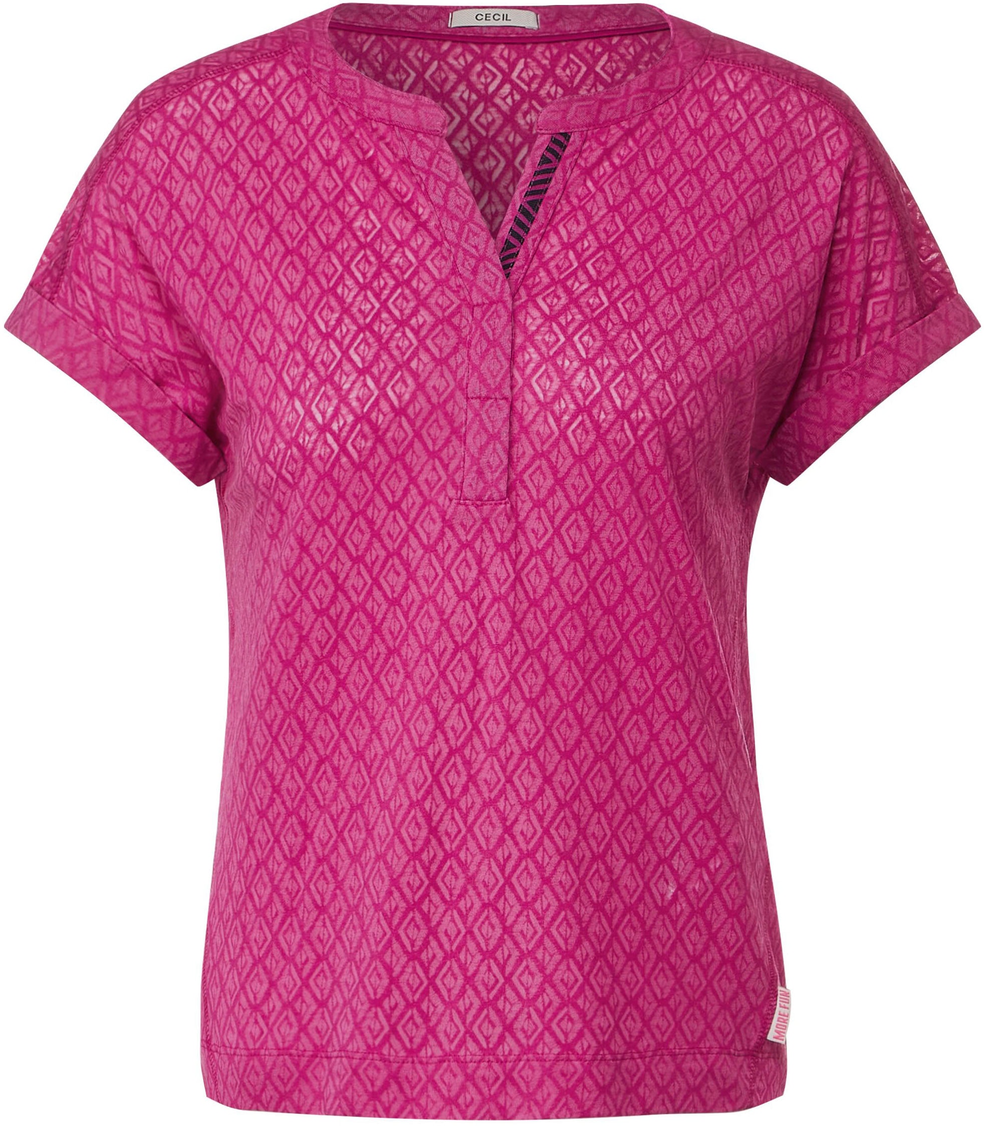 Cecil T-Shirt, mit Allover-Muster Rhombusform in | kaufen BAUR