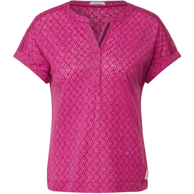 Cecil T-Shirt, mit Allover-Muster in Rhombusform kaufen | BAUR