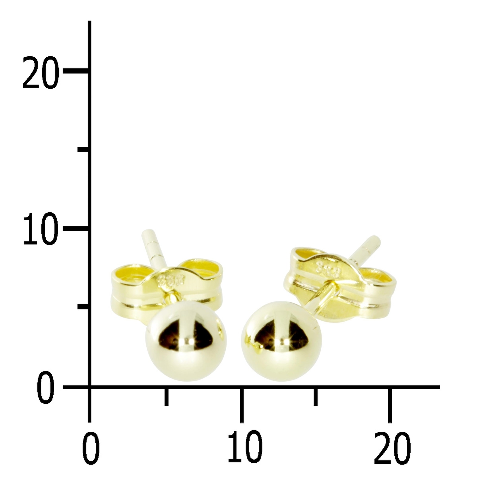 OSTSEE-SCHMUCK Paar Ohrstecker »Ostsee-Schmuck Ohrstecker Kugel 4 mm Ohrstecker Kugel 4 mm«, (2 tlg.)