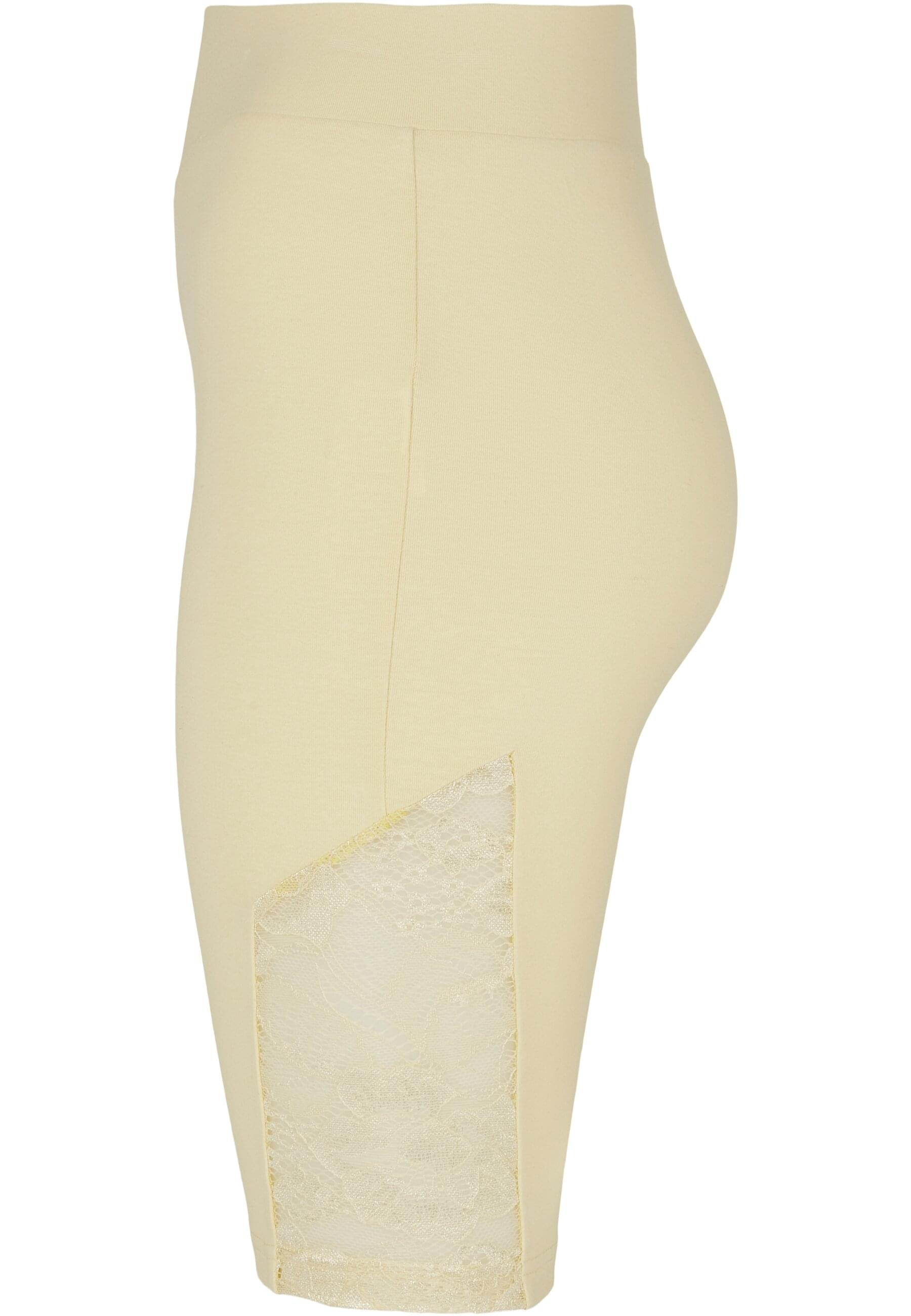 URBAN CLASSICS Radlerhose »Urban Classics Damen Ladies High Waist Lace Inset Cycle Shorts«, (1 tlg.)