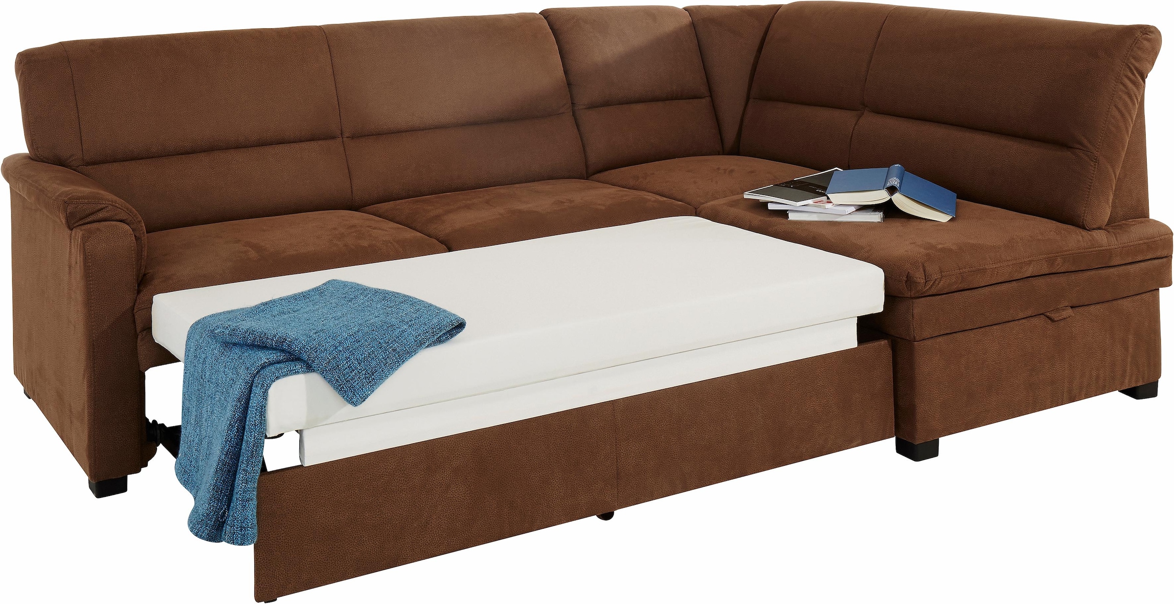 sit&more Ecksofa »Pisa L-Form«, mit Federkern, wahlweise mit Bettfunktion