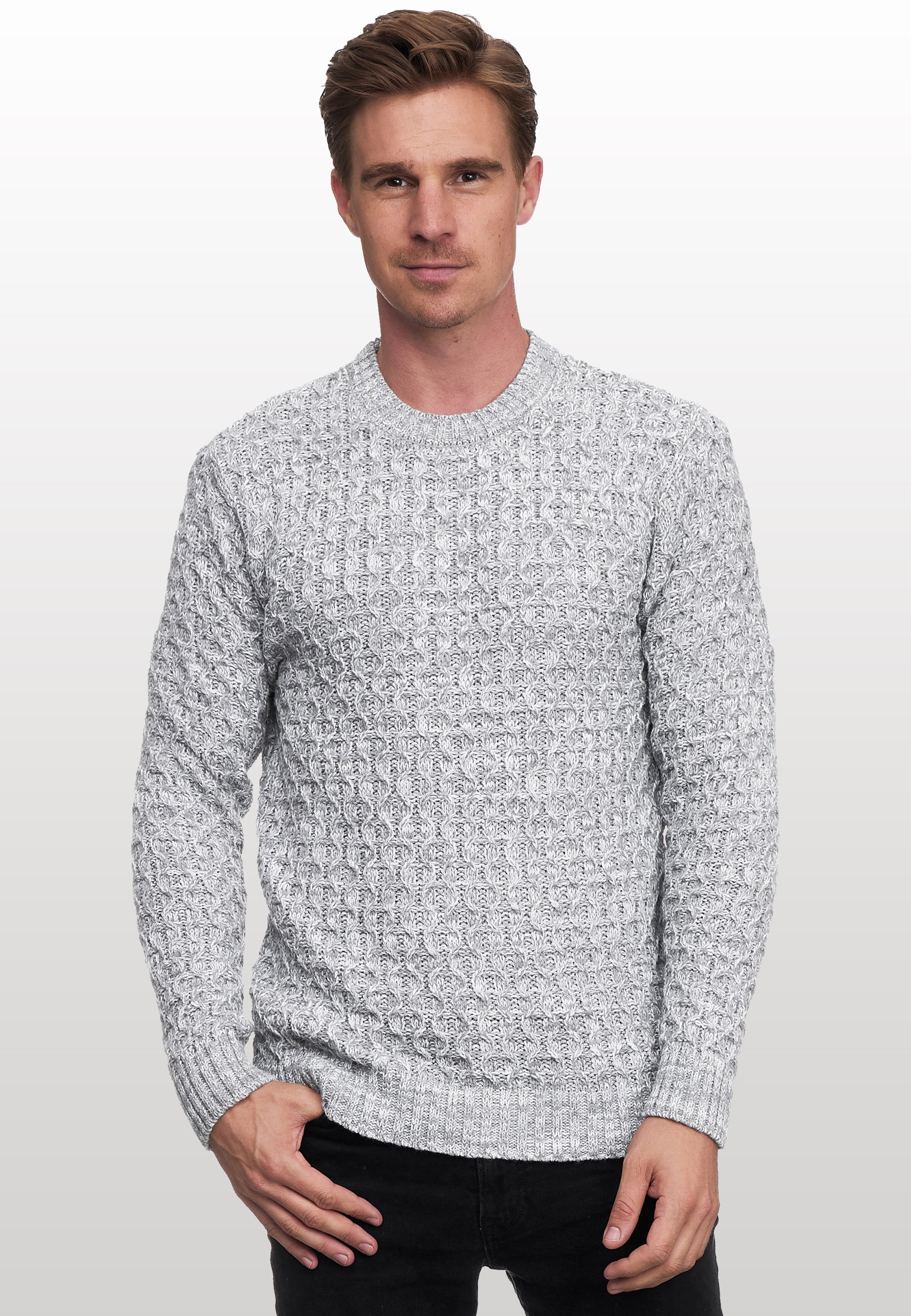 Rusty Neal Strickpullover, mit elegantem Rundhalsausschnitt