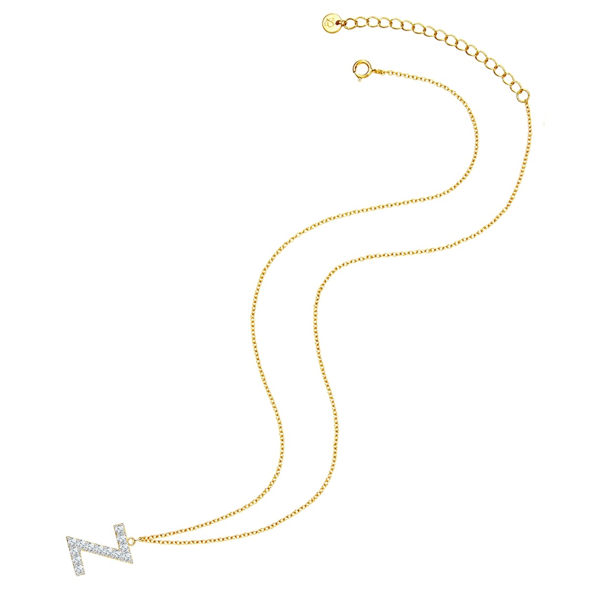 GLANZSTÜCKE MÜNCHEN GSM1955 Letter Z Necklace Yellow Gold 2
