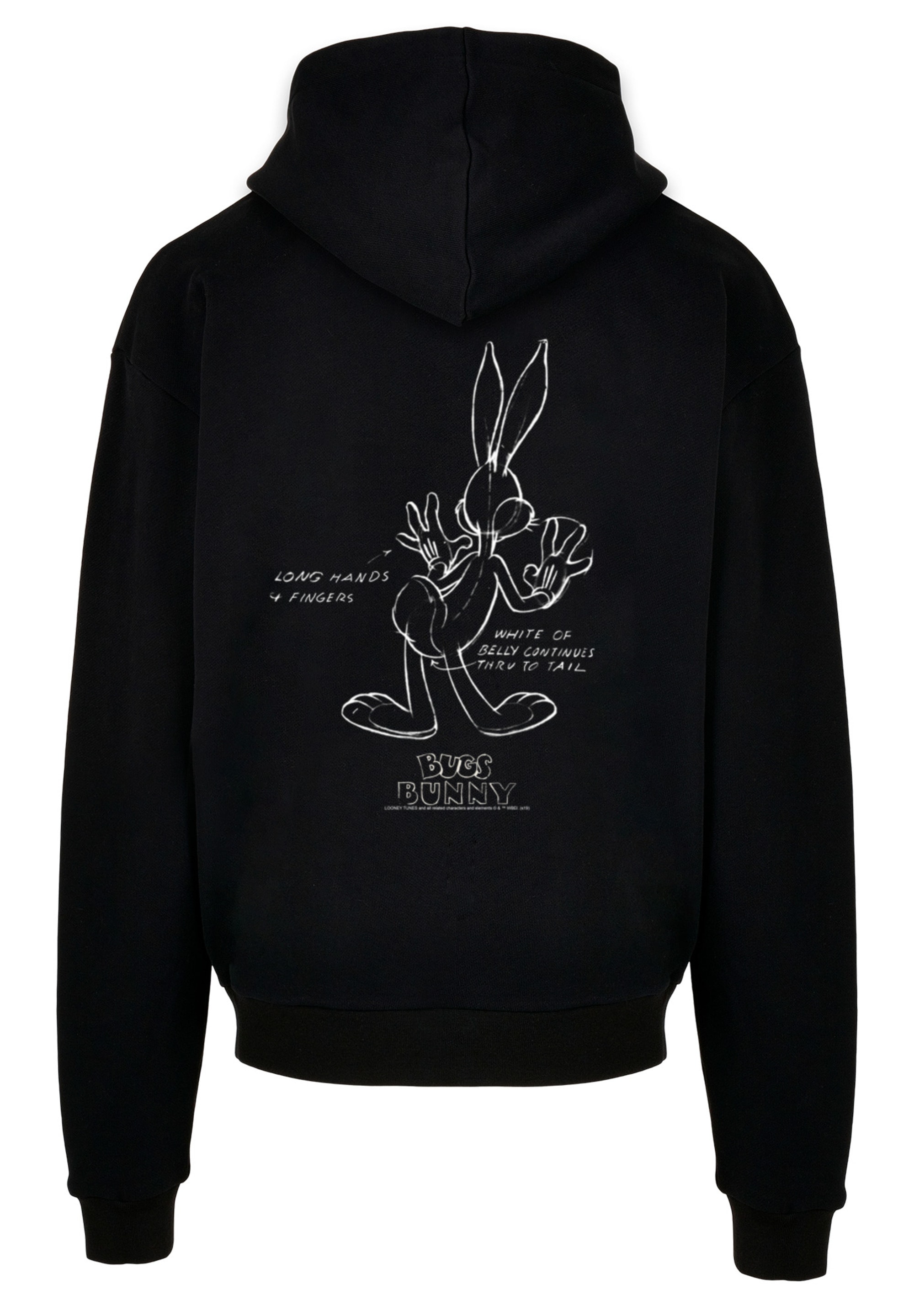 F4NT4STIC Kapuzenpullover »Looney Tunes Bugs Bunny White Belly«, Print