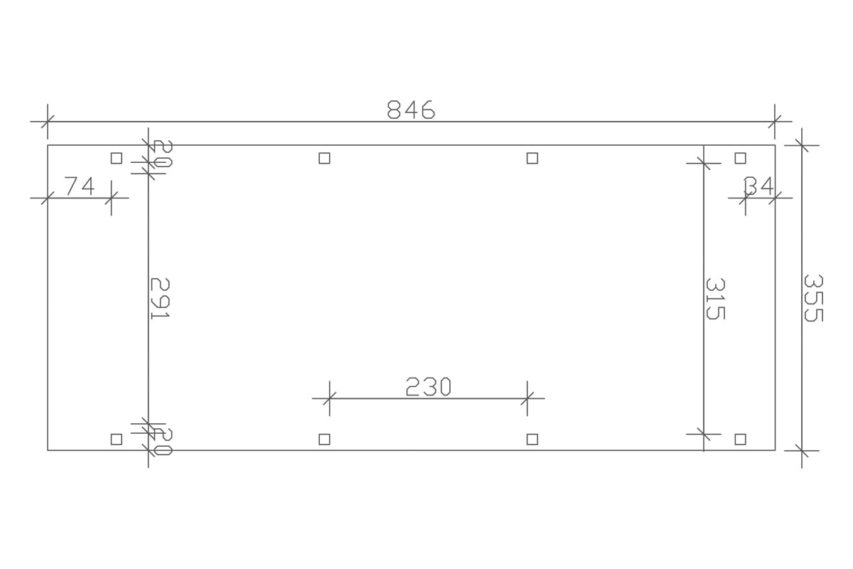Skanholz Einzelcarport »Spessart« Leimholz 291 cm natur