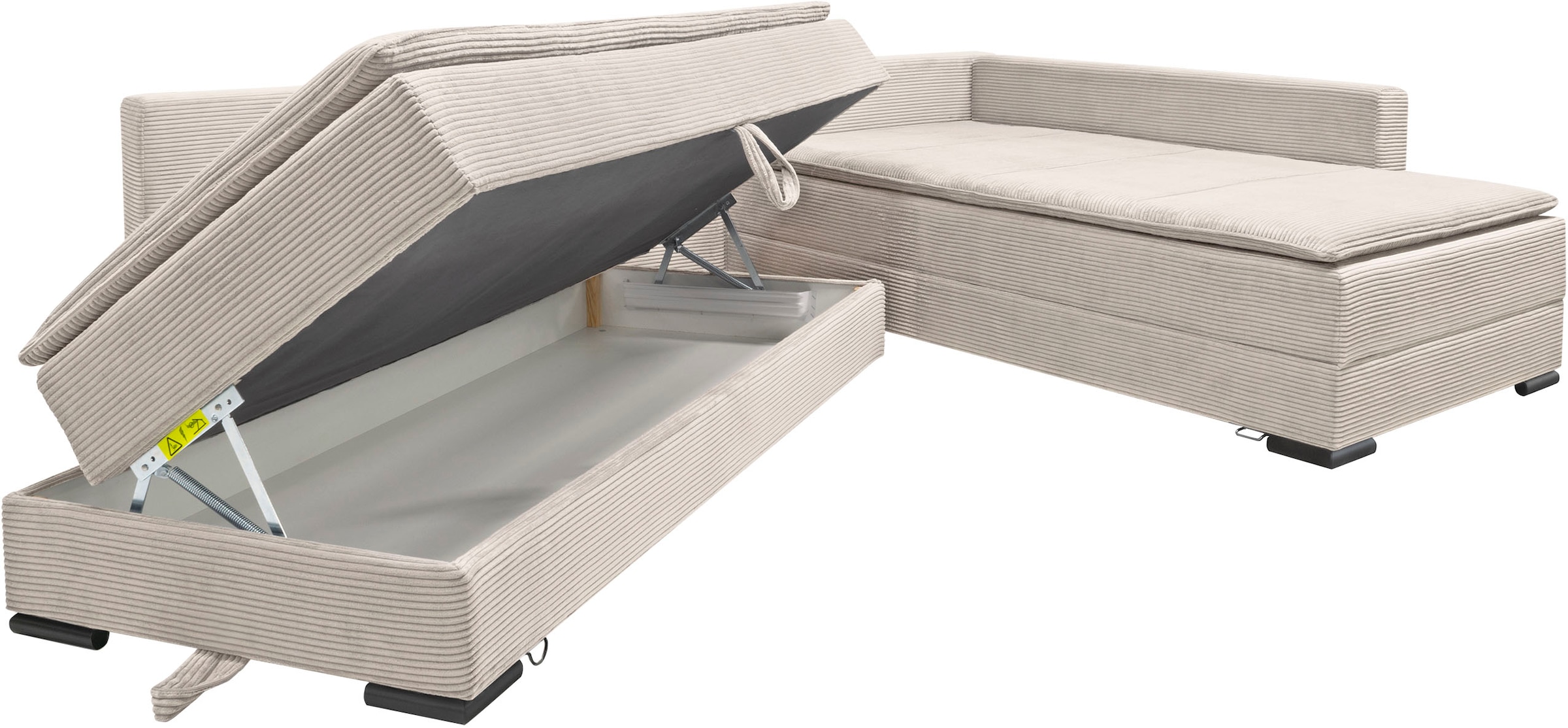 INOSIGN Ecksofa »Night & Day L-Form mit Dauer-Schlaffunktion, Cord-Bezug!«, inklusive Bettfunktion und Bettkasten