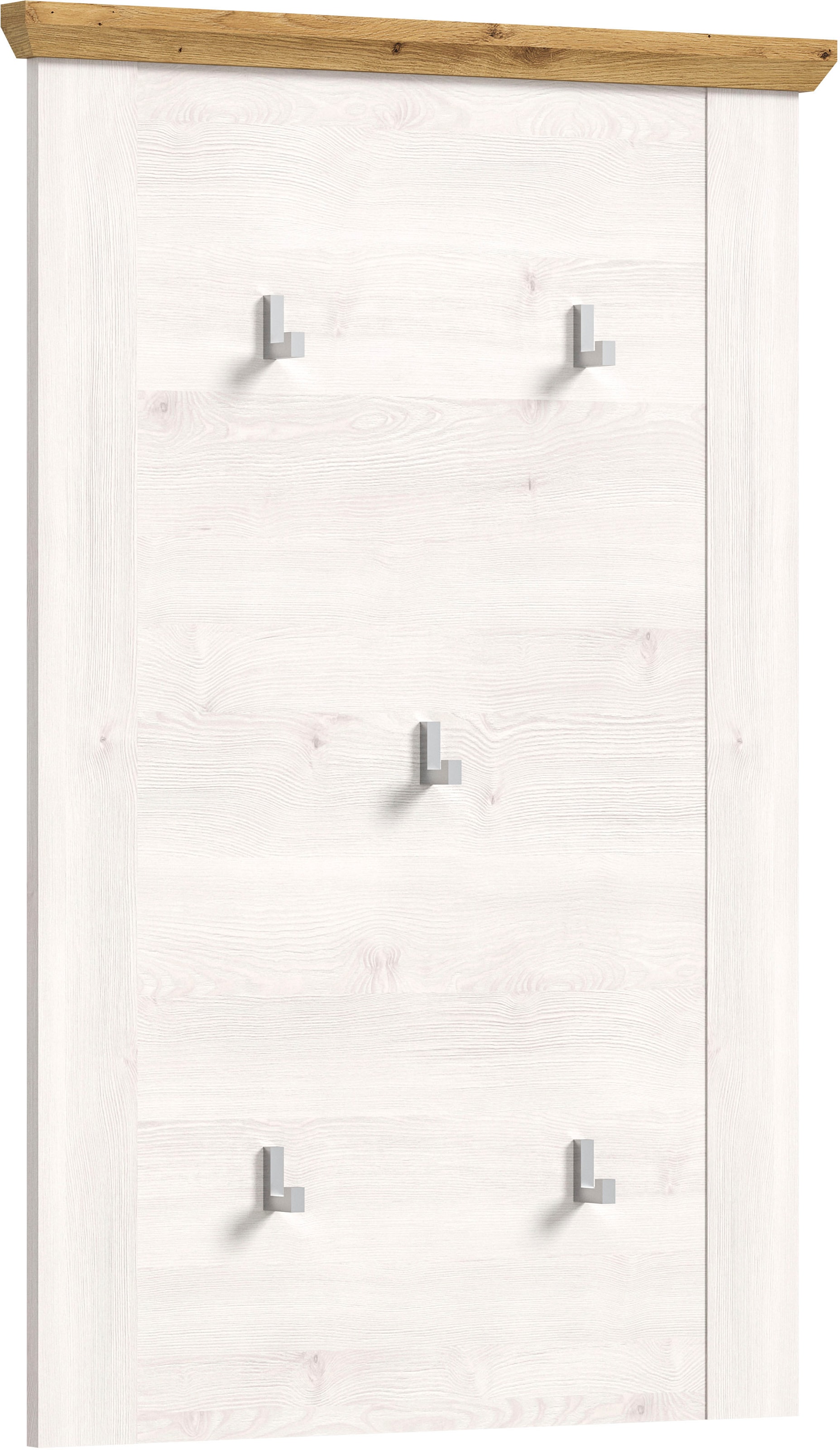 Home affaire Garderobenpaneel »COSENZA, TOPSELLER!, Höhe 103 cm, 5 Garderobenhaken, 2-farbig«, in Landhausoptik, Wandpaneel, Paneel, Wandhaken