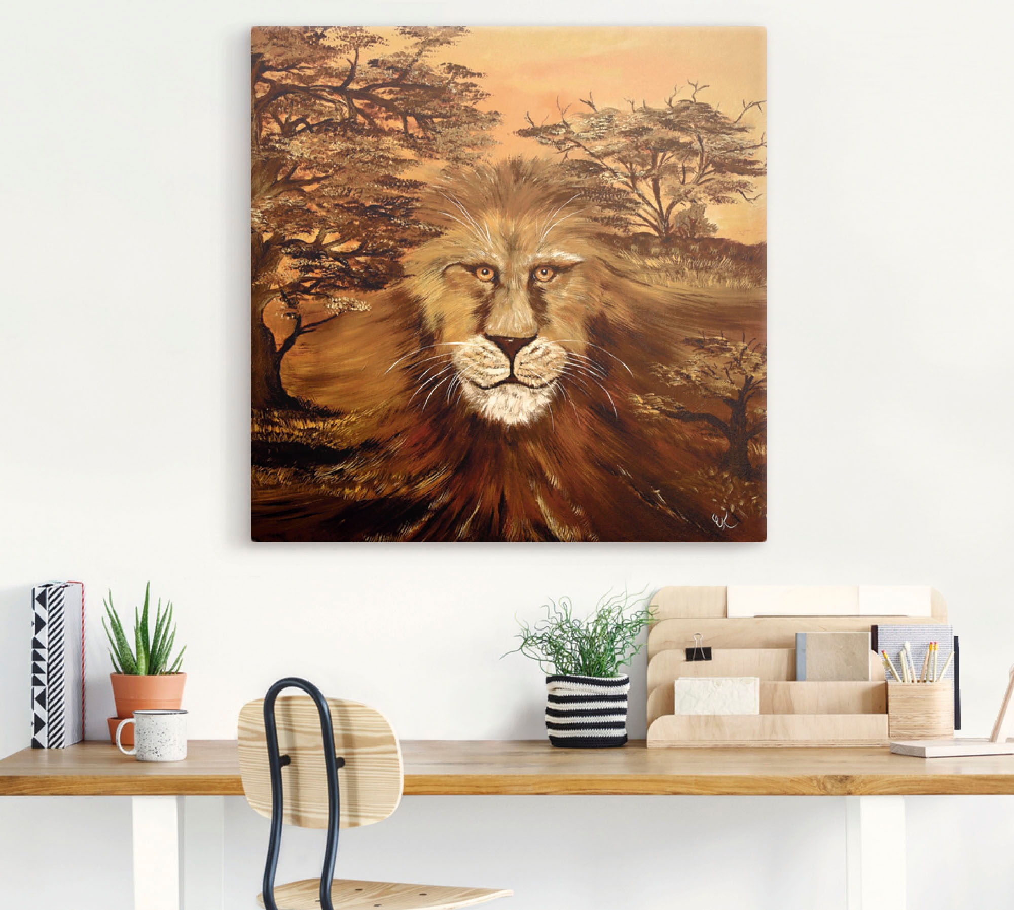 Artland Wandbild »Löwe des Landes«, Animal Fantasy, (1 St.), als Alubild, Leinwandbild, Wandaufkleber oder Poster in versch. Größen
