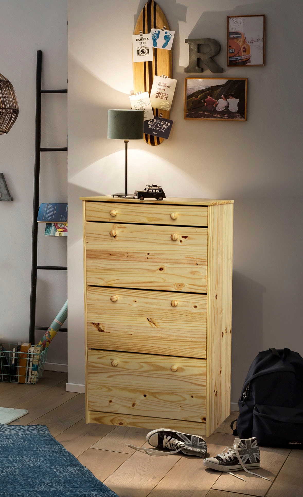 Möbilia Schuhschrank 1 Stk. tlg. gefertigt aus massivem Kiefernholz günstig online kaufen