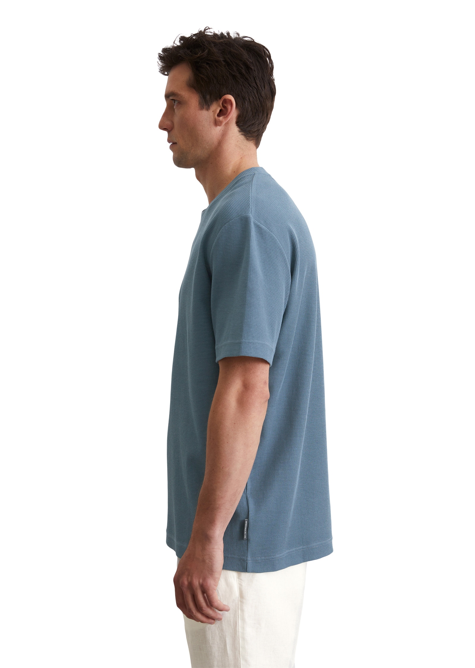 Marc O'Polo T-Shirt »mit feiner Waffelstruktur«